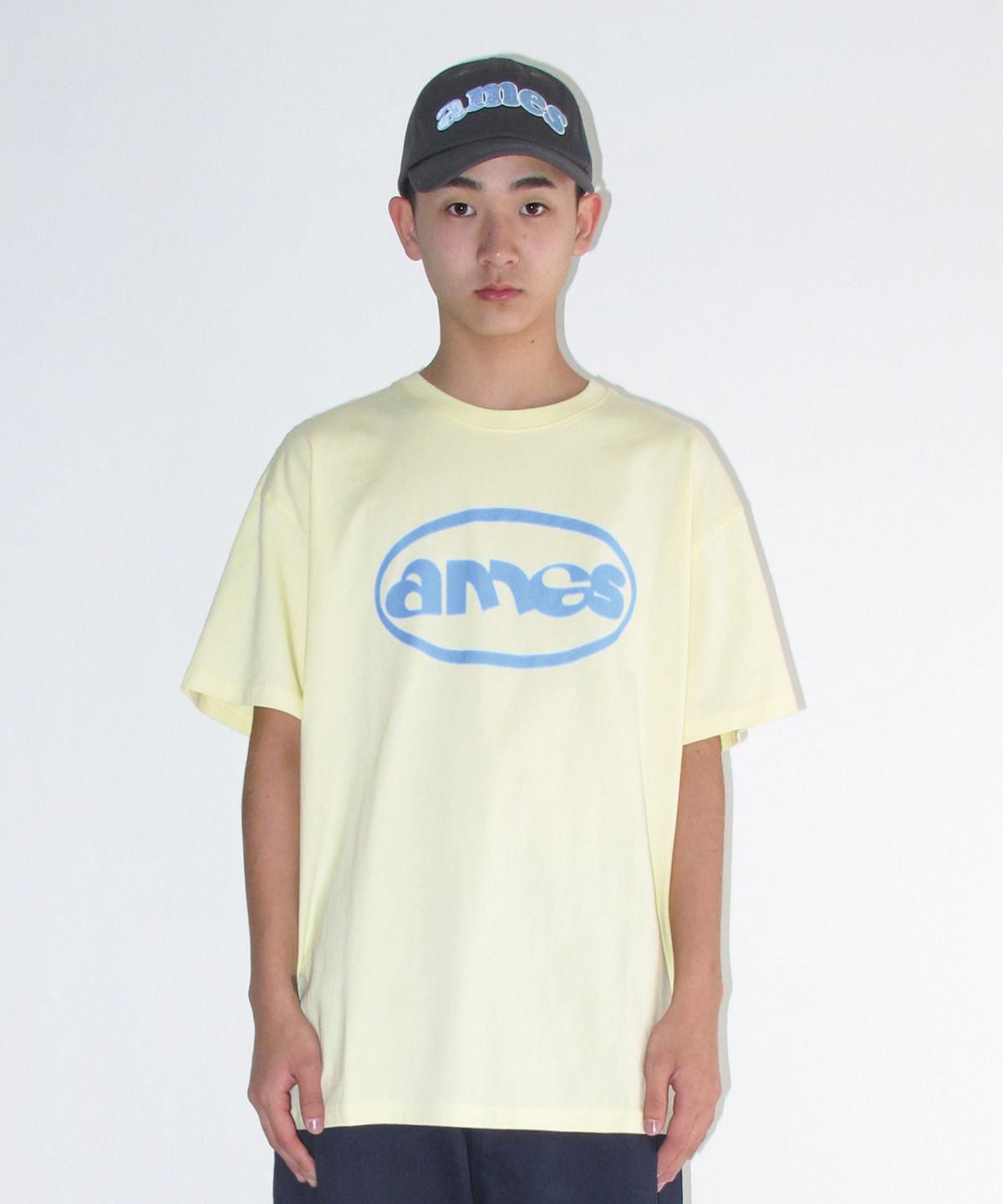 아메스 월드와이드(AMES-WORLDWIDE) AMES CIRCLE LOGO SYMBOL TEE YELLOW