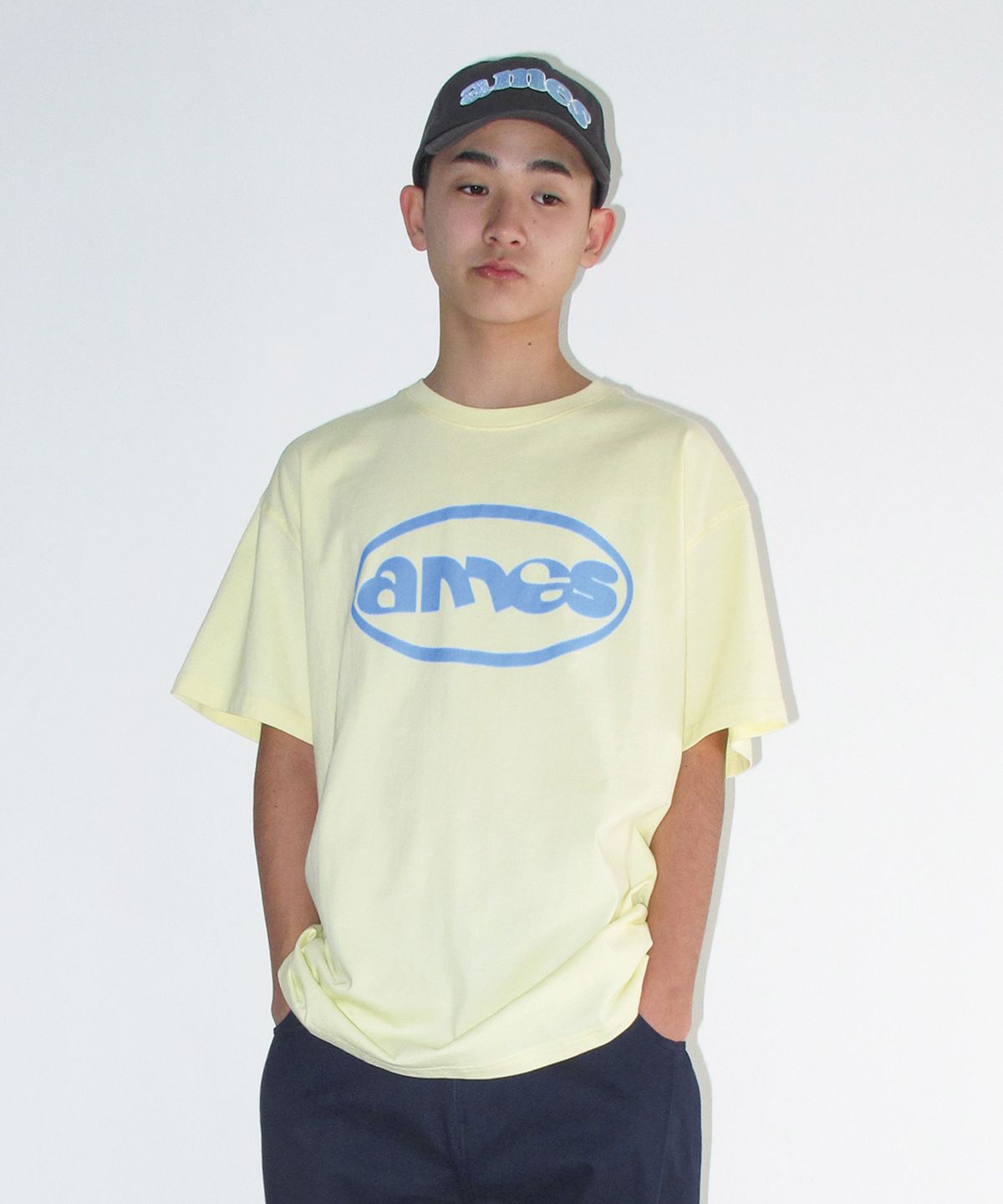 아메스 월드와이드(AMES-WORLDWIDE) AMES CIRCLE LOGO SYMBOL TEE YELLOW