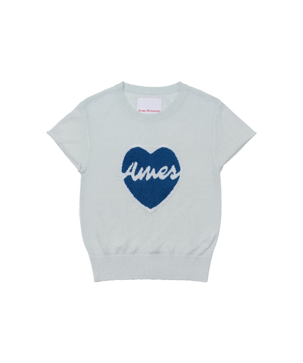 아메스 월드와이드(AMES-WORLDWIDE) HEART SHORT SLEEVE KNIT BLUE