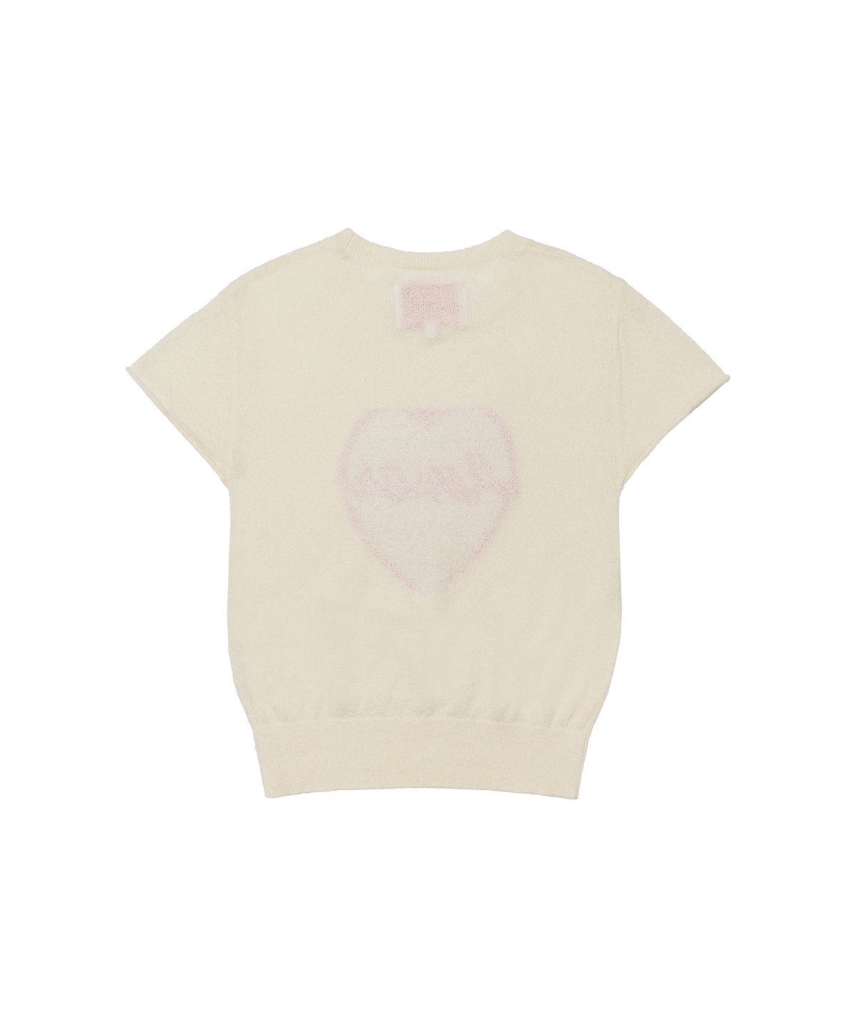 아메스 월드와이드(AMES-WORLDWIDE) HEART SHORT SLEEVE KNIT CREAM