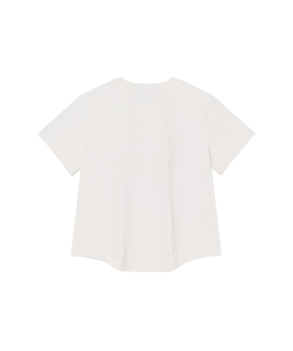 아메스 월드와이드(AMES-WORLDWIDE) SHINING AMES ROUND HEM CROP TEE WHITE