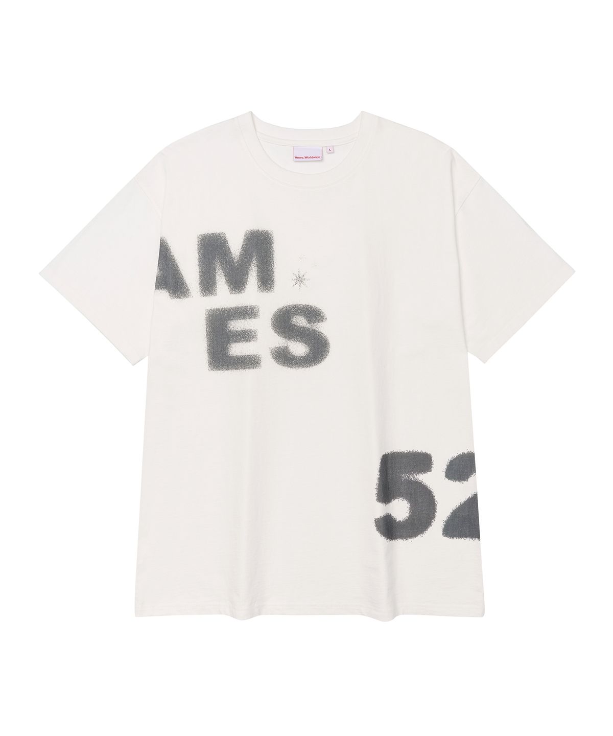 아메스 월드와이드(AMES-WORLDWIDE) SPRAY 52 TYPO TEE WHITE