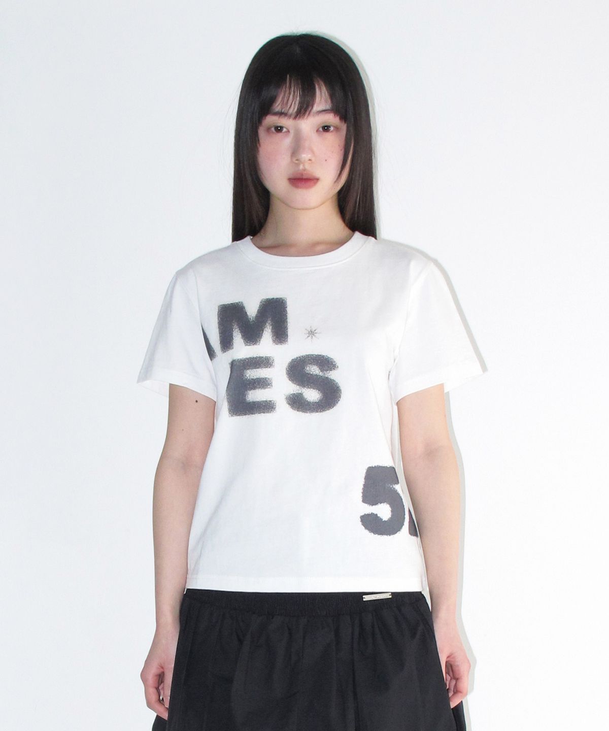아메스 월드와이드(AMES-WORLDWIDE) SPRAY 52 TYPO TEE WHITE
