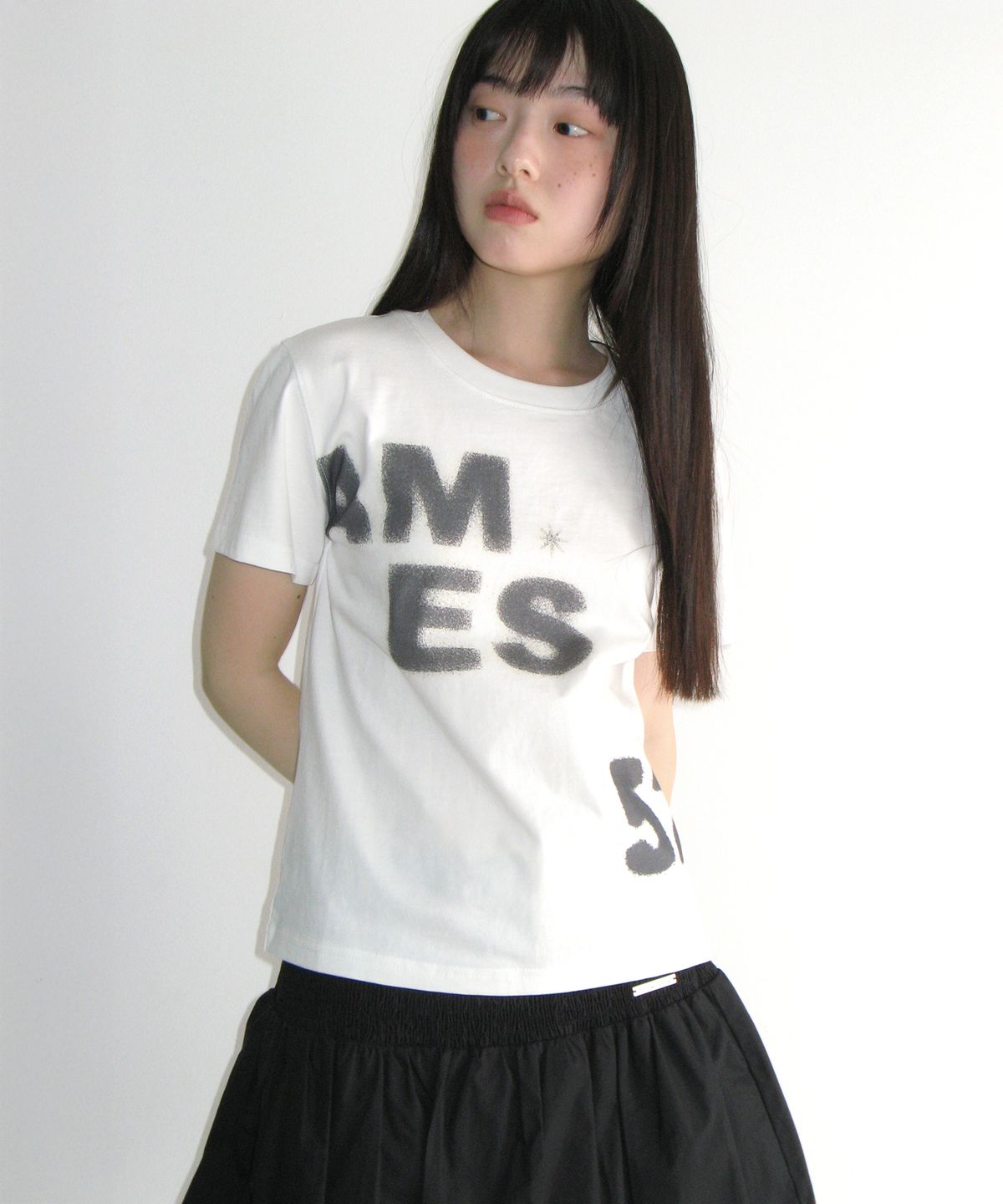 아메스 월드와이드(AMES-WORLDWIDE) SPRAY 52 TYPO TEE WHITE