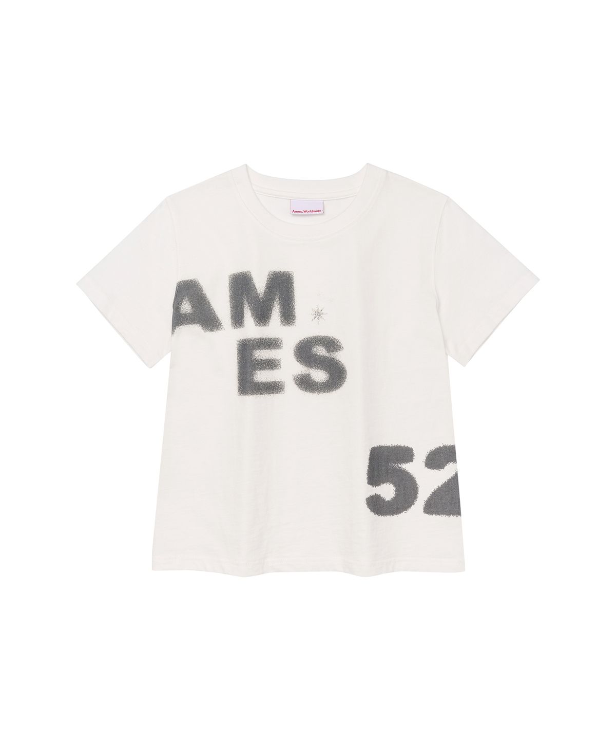 아메스 월드와이드(AMES-WORLDWIDE) SPRAY 52 TYPO TEE WHITE