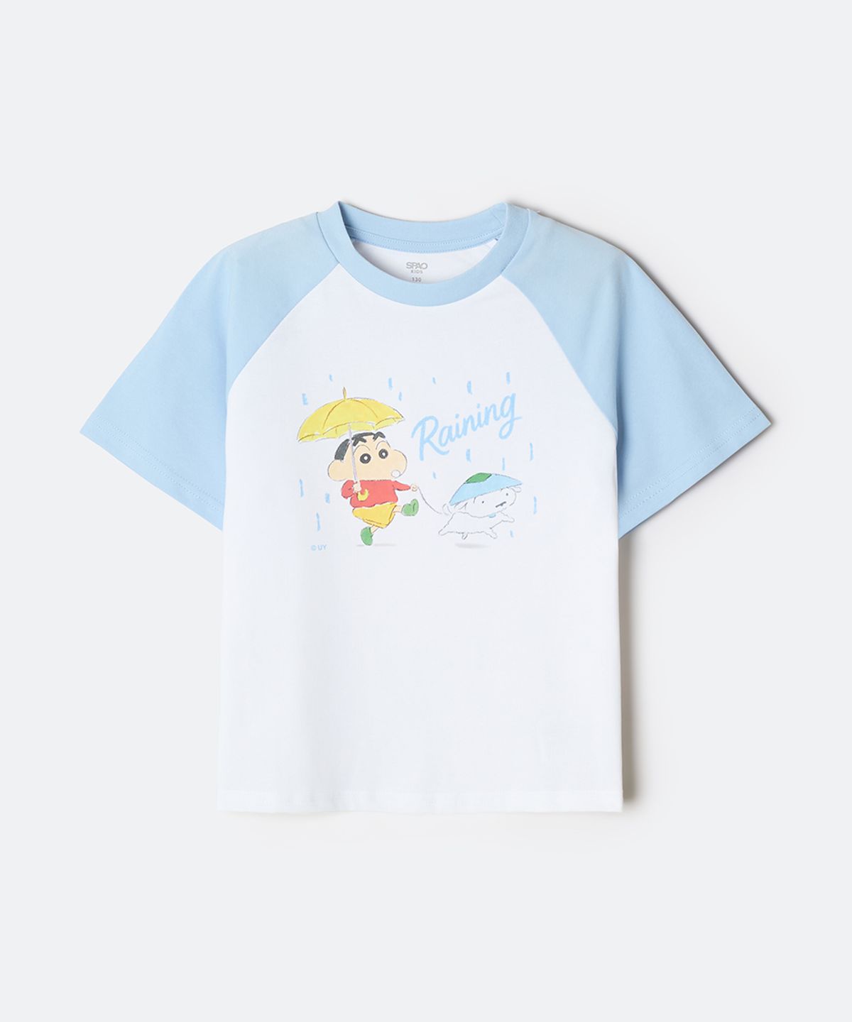 스파오 키즈(SPAO KIDS) [키즈] (짱구) 래글런 반팔티(LIGHT BLUE)_SPRLG24KU3
