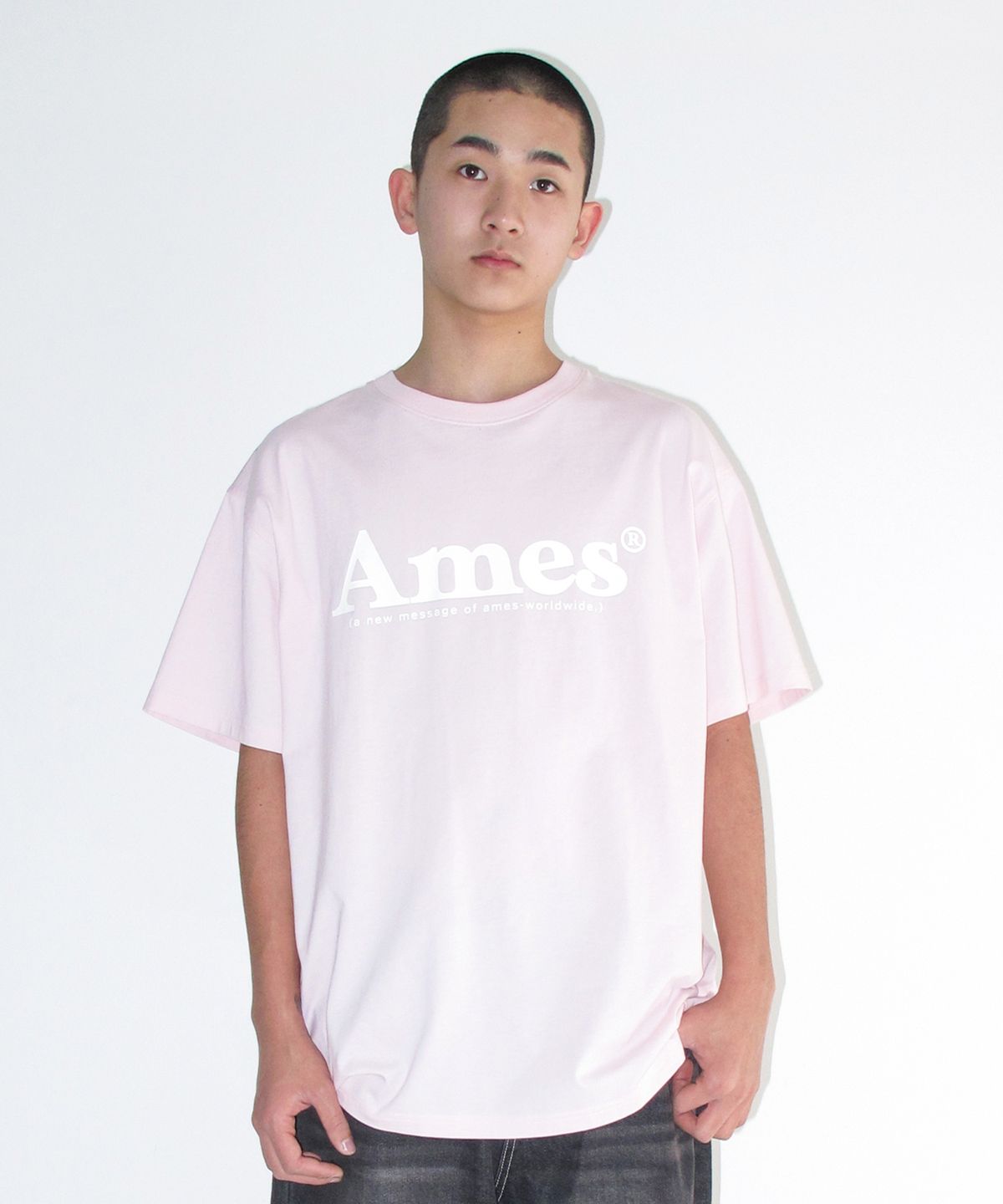 아메스 월드와이드(AMES-WORLDWIDE) BASIC LOGO TEE PINK