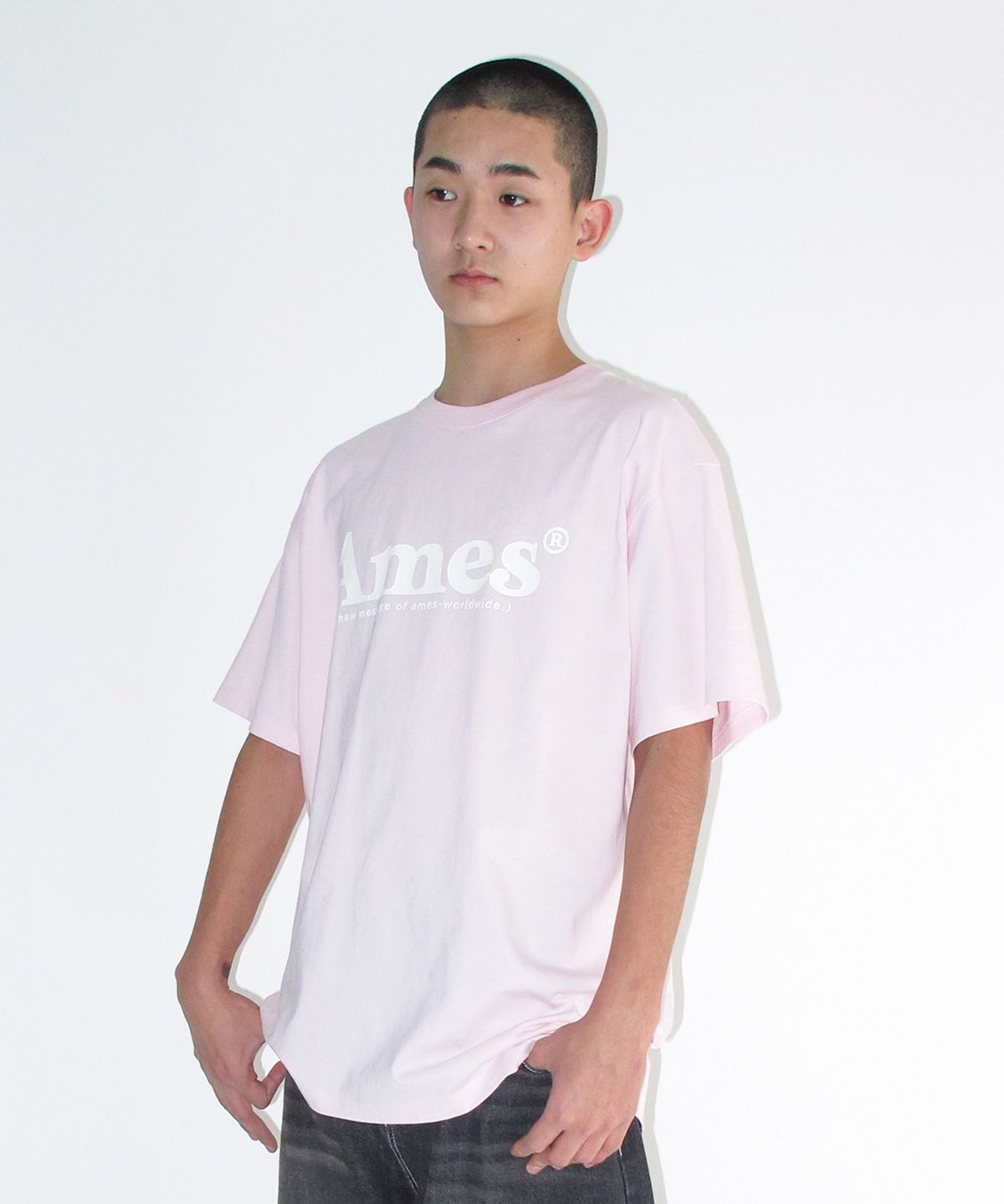 아메스 월드와이드(AMES-WORLDWIDE) BASIC LOGO TEE PINK