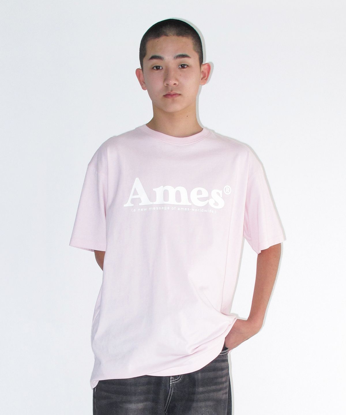 아메스 월드와이드(AMES-WORLDWIDE) BASIC LOGO TEE PINK