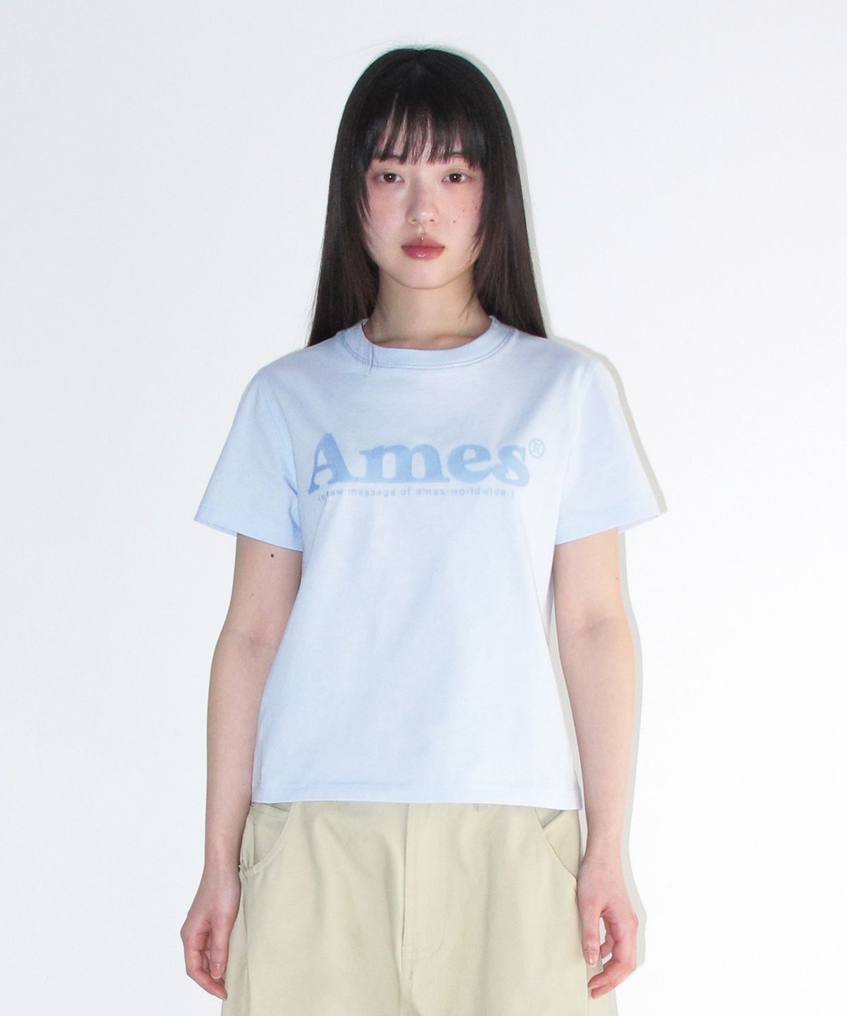 아메스 월드와이드(AMES-WORLDWIDE) BASIC LOGO TEE SKY BLUE