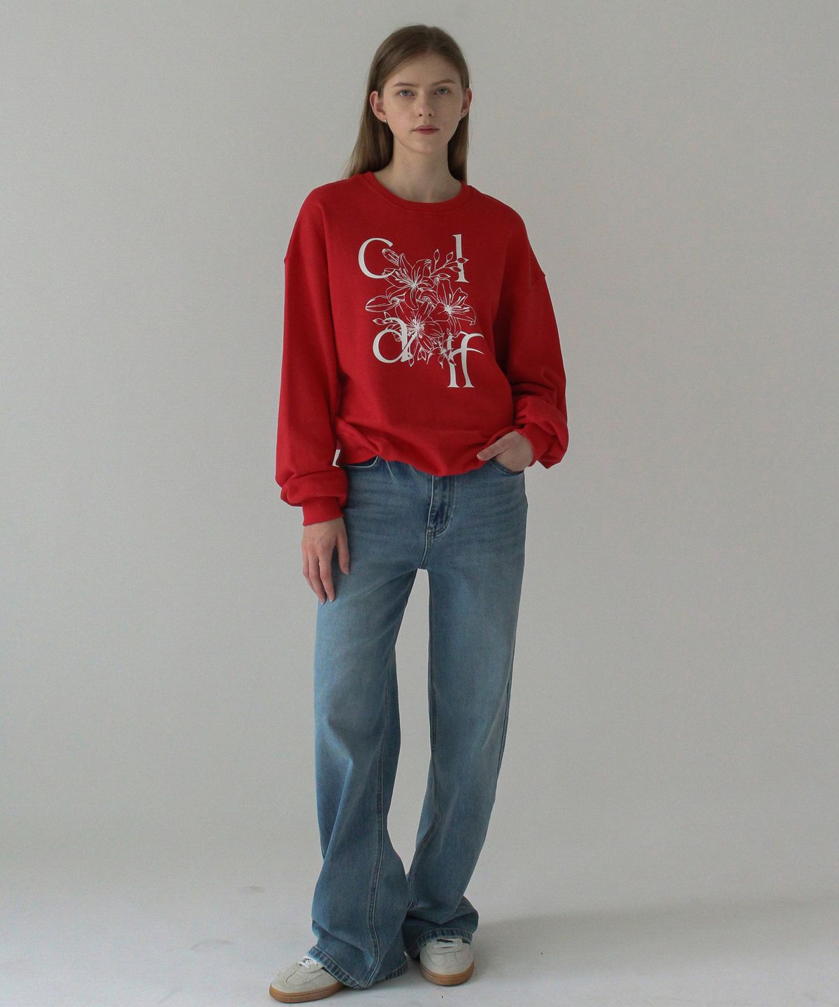 클래프(CLAFF) 릴리 스웨트셔츠_red