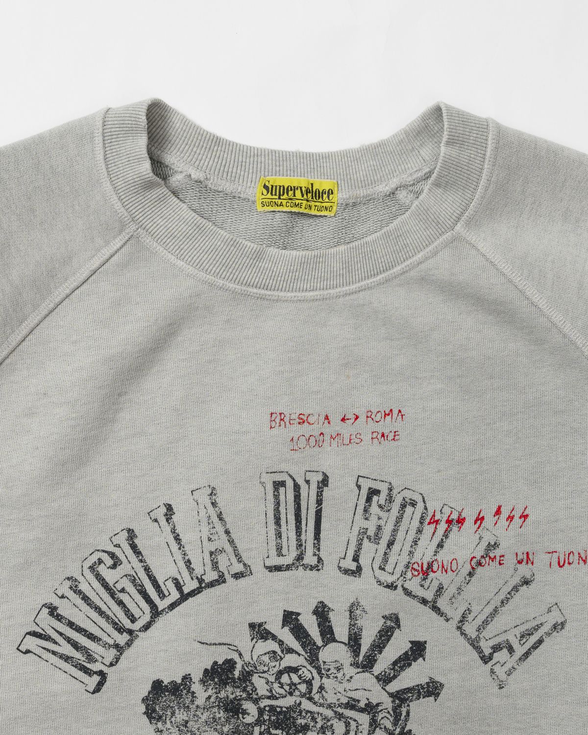 슈퍼벨로체(SUPERVELOCE) Miglia Raglan Sweatshirt Dust Gray