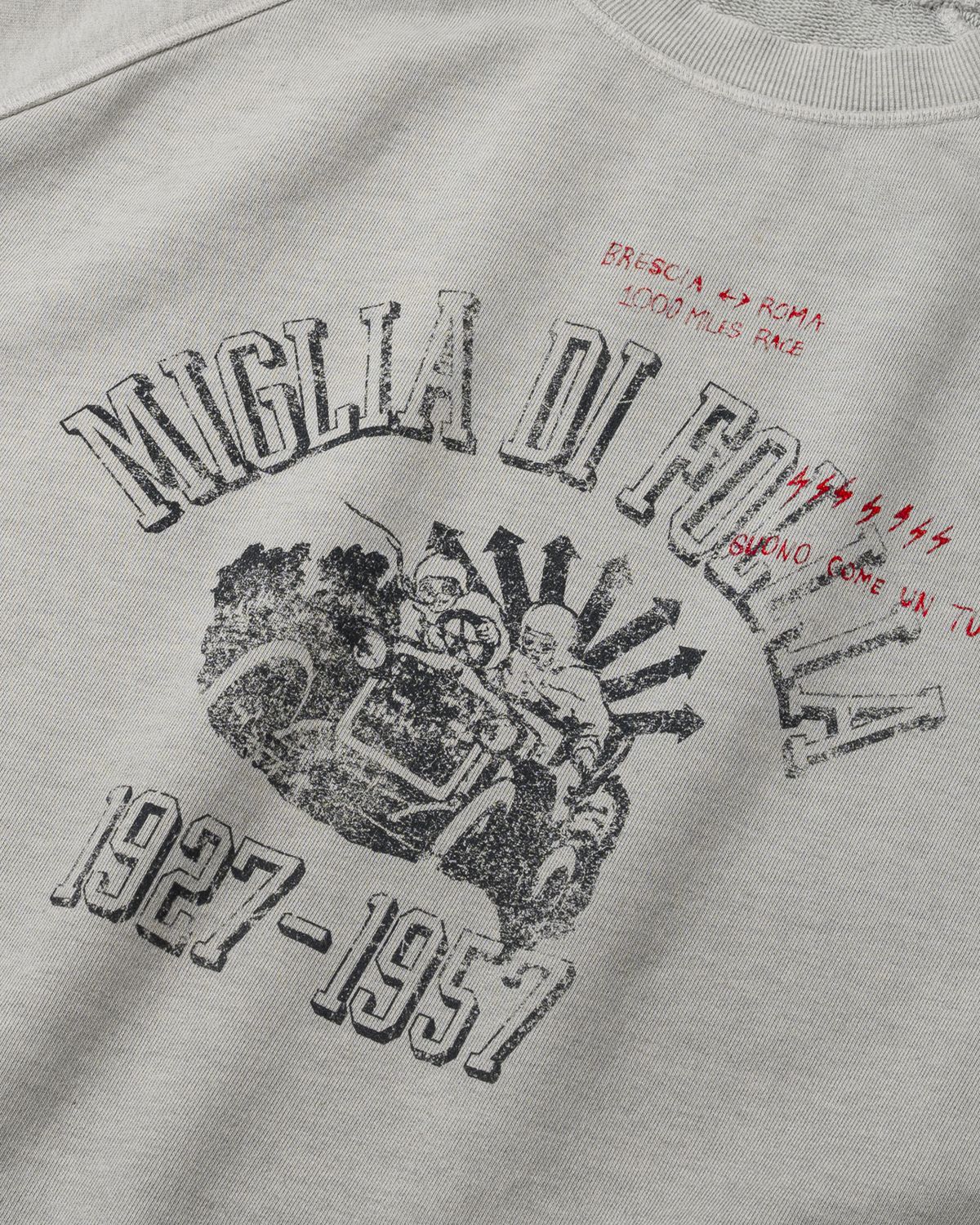 슈퍼벨로체(SUPERVELOCE) Miglia Raglan Sweatshirt Dust Gray