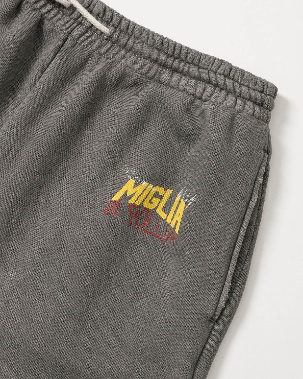 슈퍼벨로체(SUPERVELOCE) Miglia Straight Sweatpants Steel Gray