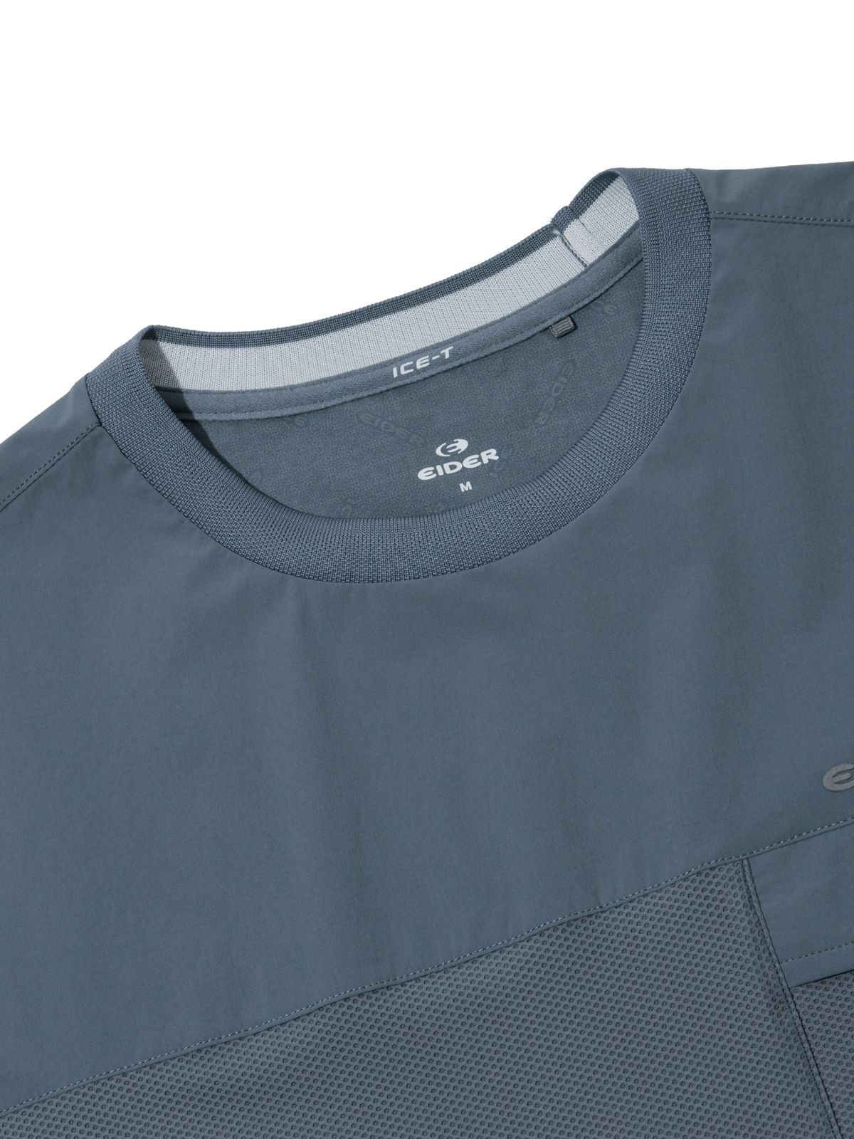 아이더(EIDER) ON THE ROCK (온더락) 남성 하이브리드 반팔 라운드 티셔츠_SMOKEY BLUE