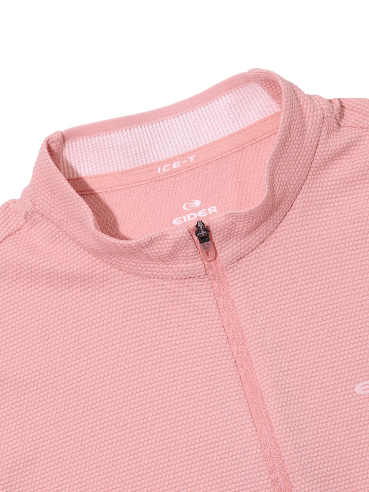 아이더(EIDER) ICE-T (아이스티) 여성 버블 긴팔 짚업 티셔츠_Coral PINK