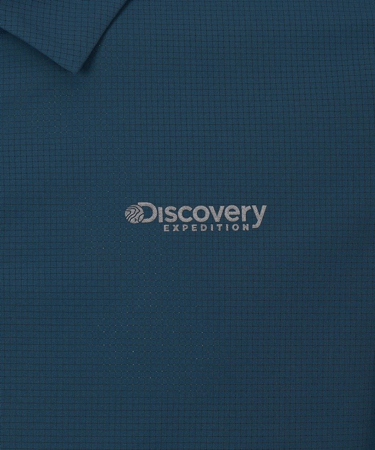 디스커버리 익스페디션(DISCOVERY EXPEDITION) 남성 에어홀 우븐 카라티 (D/TURQUOISE)