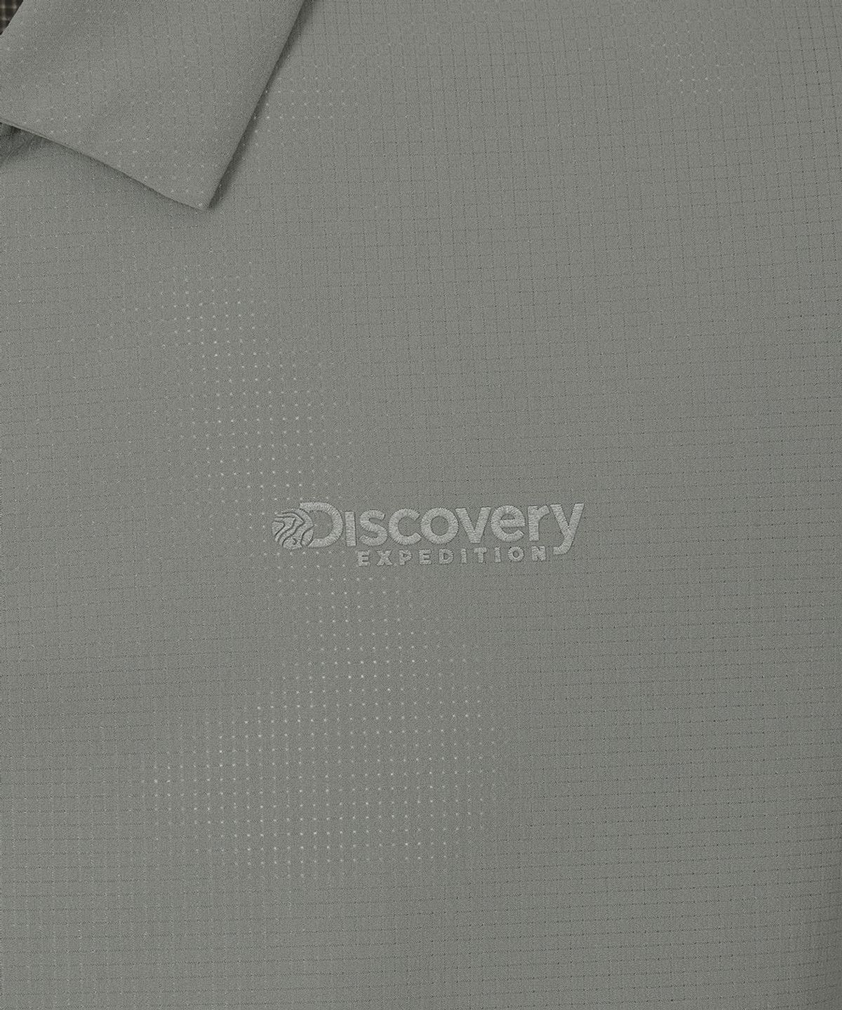 디스커버리 익스페디션(DISCOVERY EXPEDITION) 남성 에어홀 우븐 카라티 (GREY)