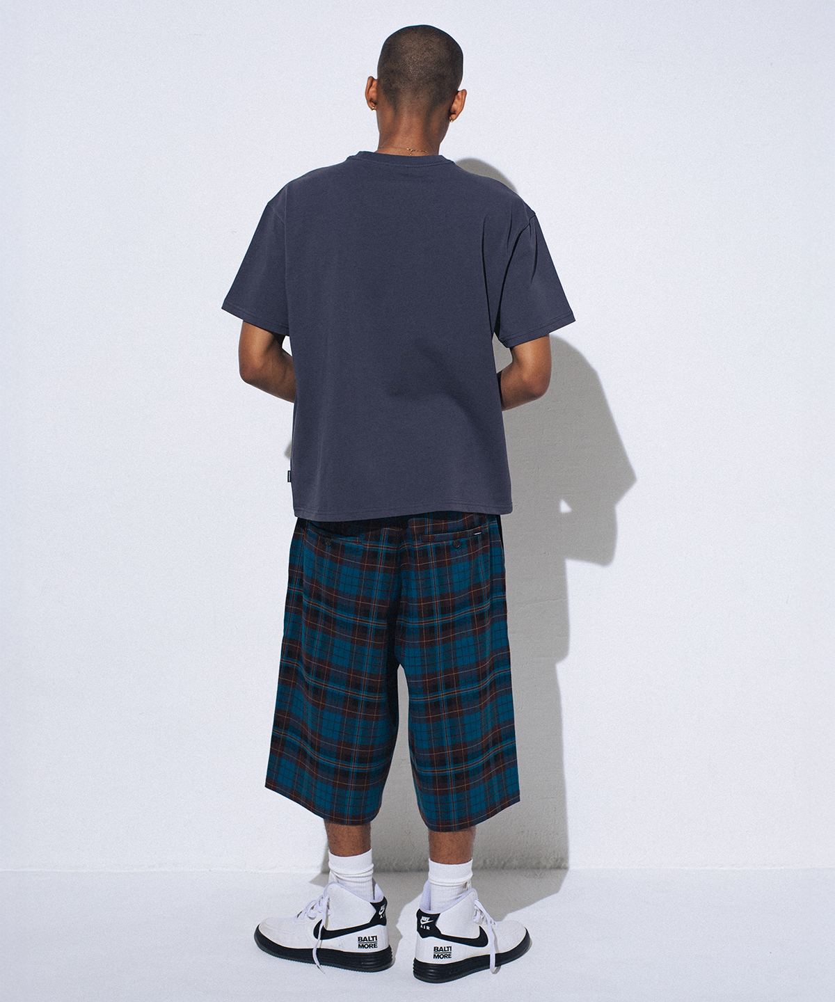 위캔더스(WKNDRS) PLAID EASY SHORTS (BLUE)