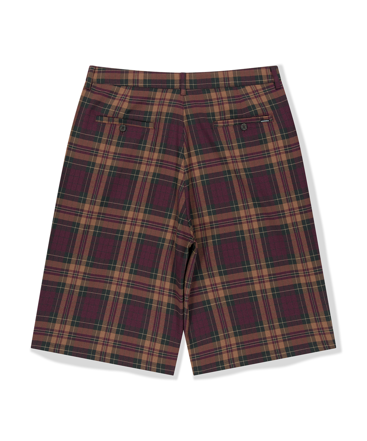 위캔더스(WKNDRS) PLAID EASY SHORTS (BURGUNDY)