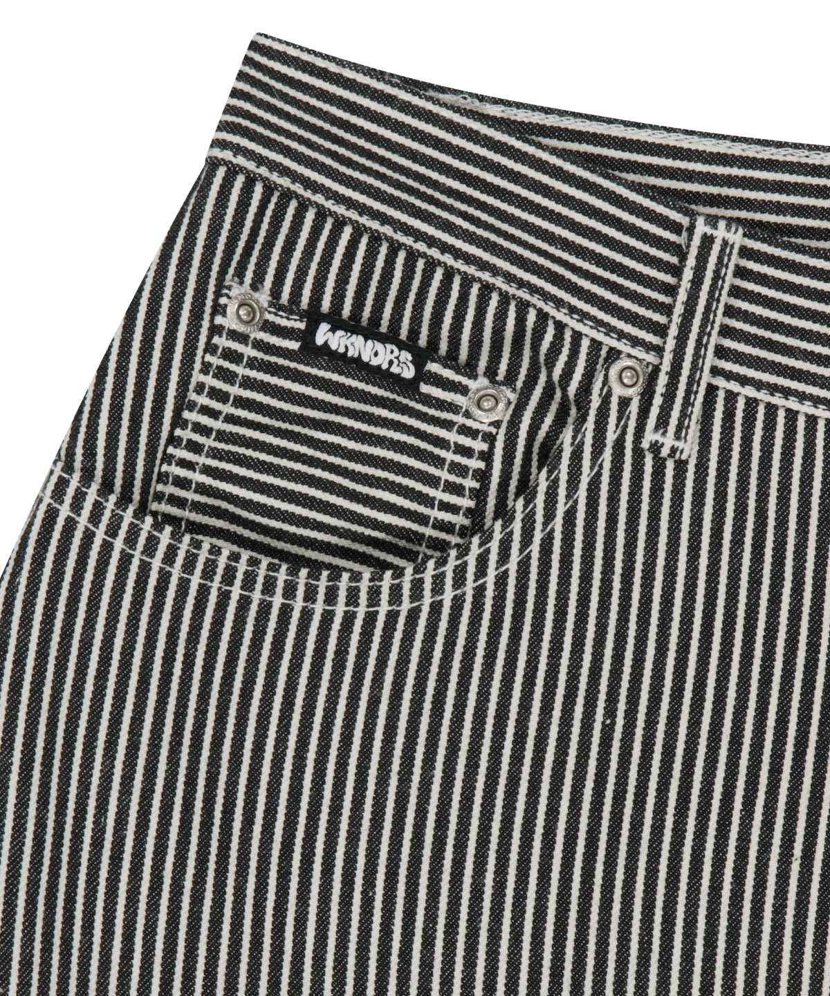 위캔더스(WKNDRS) PINSTRIPE SHORTS (BLACK)