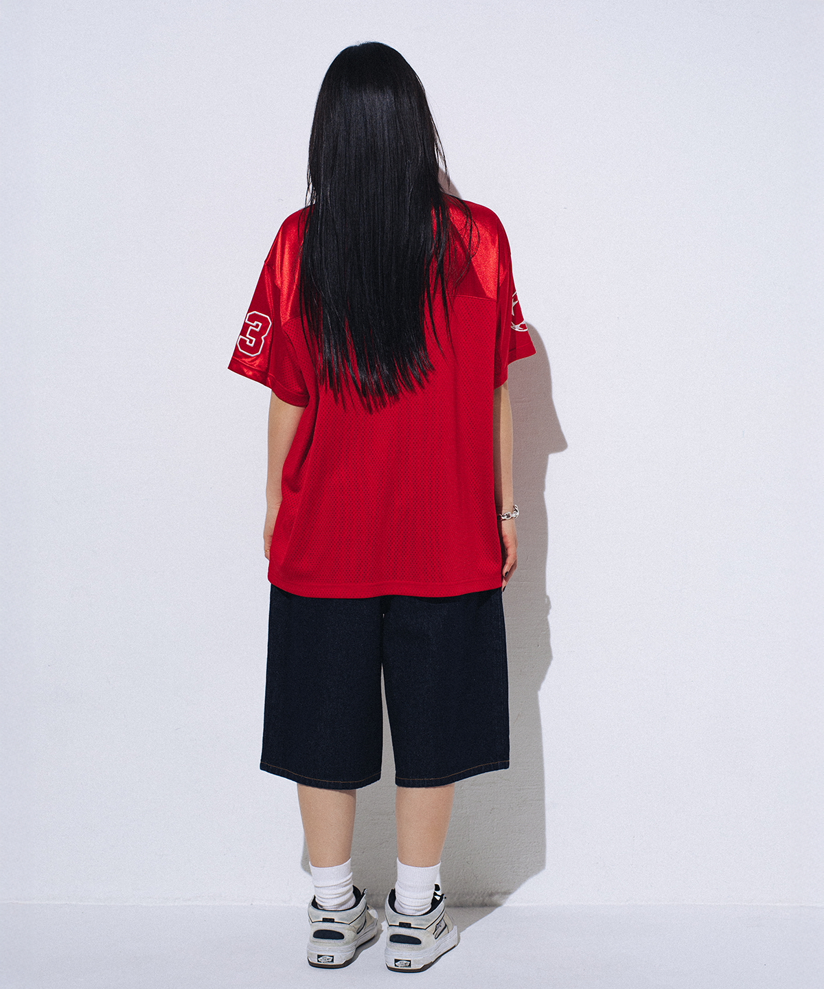 위캔더스(WKNDRS) G-LOGO DENIM SHORTS (D.BLUE)