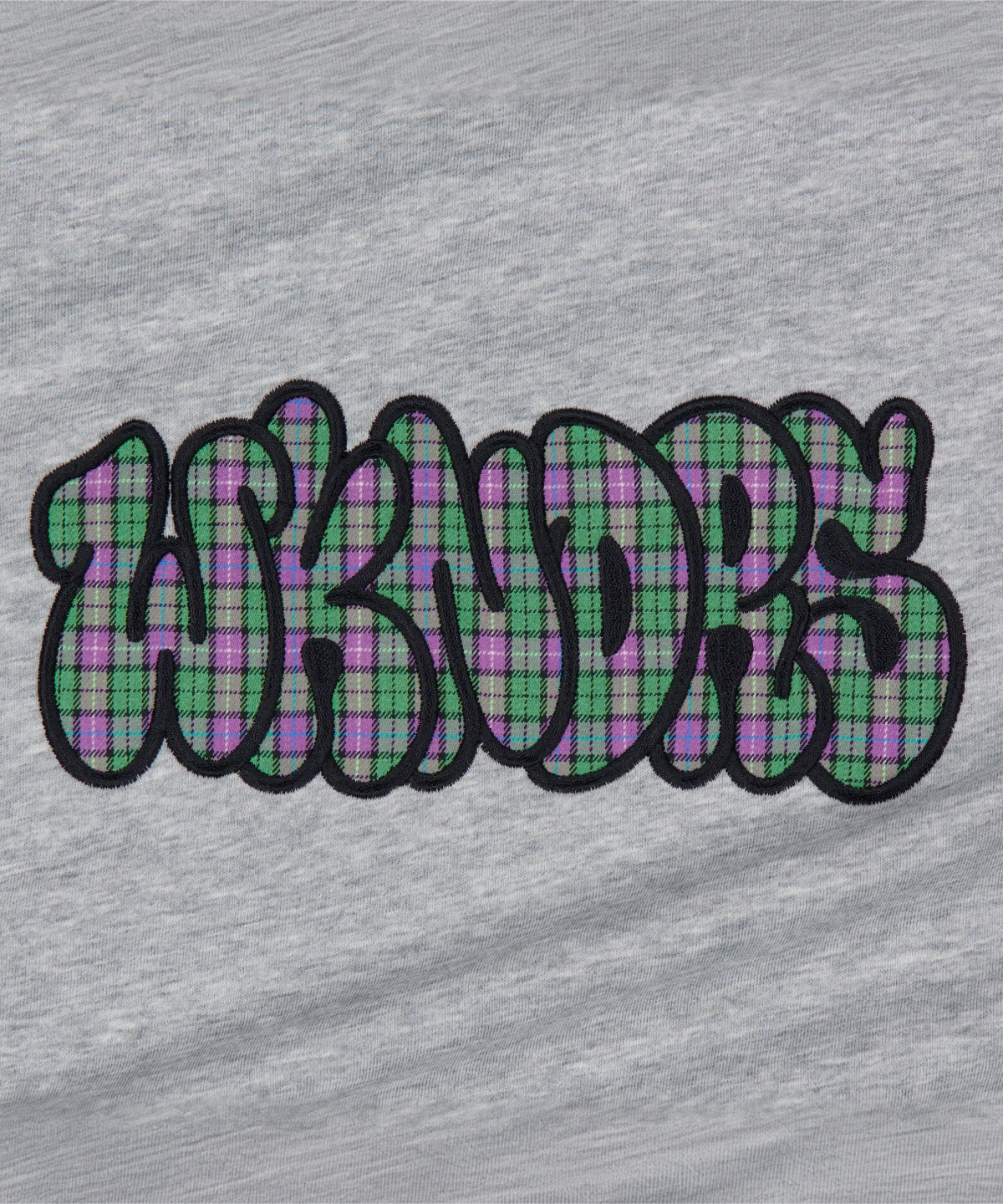 위캔더스(WKNDRS) PLAID BUBBLE T-SHIRT (M.GREY)