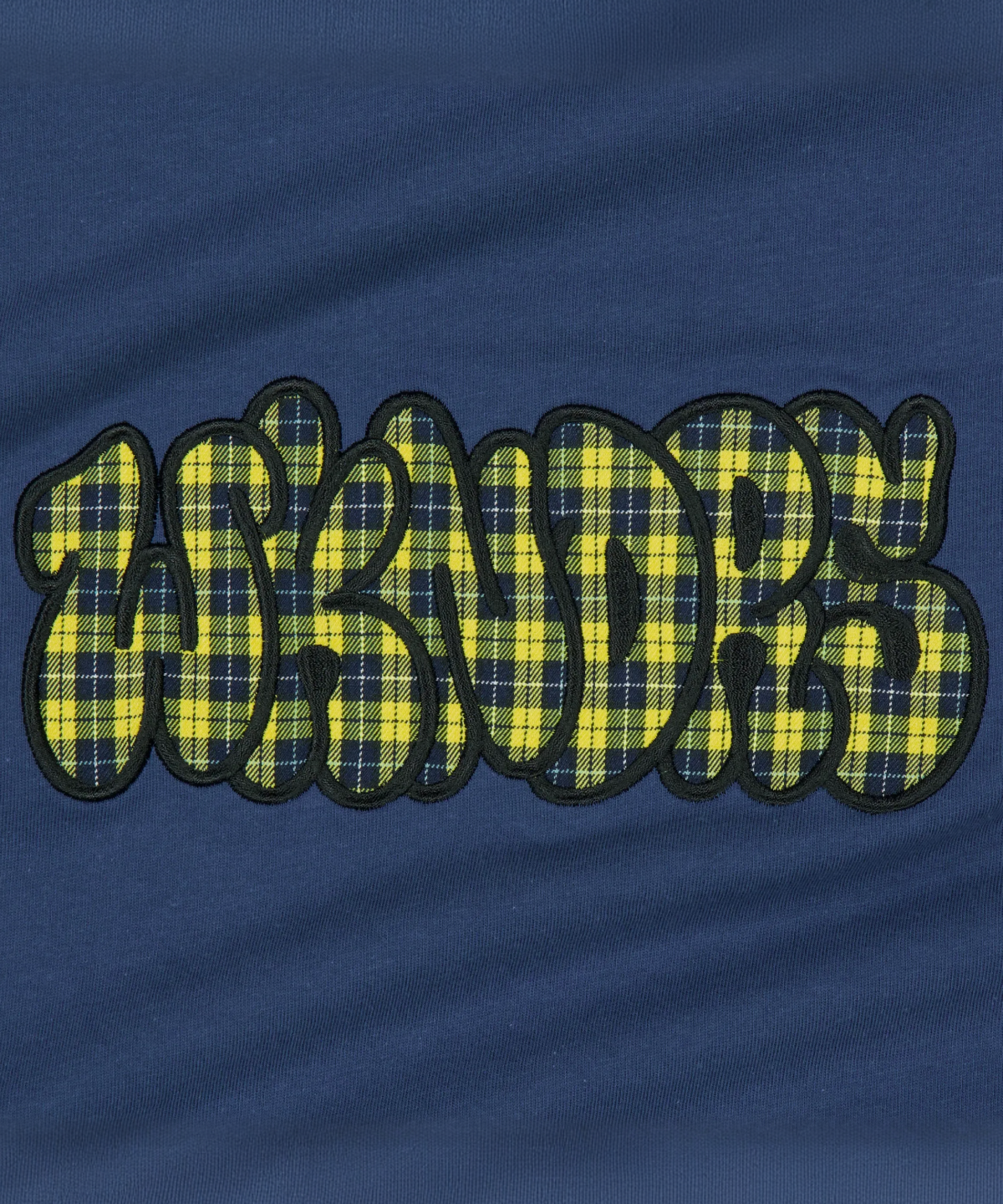 위캔더스(WKNDRS) PLAID BUBBLE T-SHIRT (NAVY)