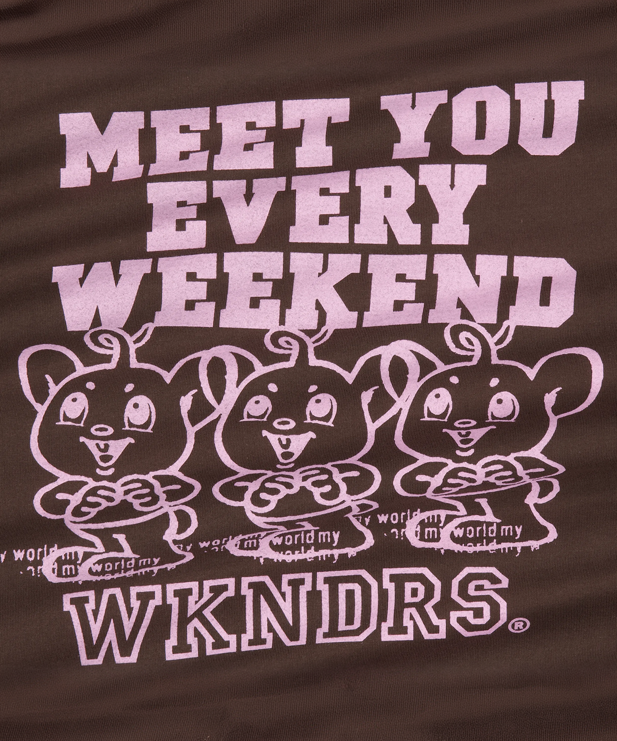 위캔더스(WKNDRS) WEEKEND T-SHIRT (BROWN)