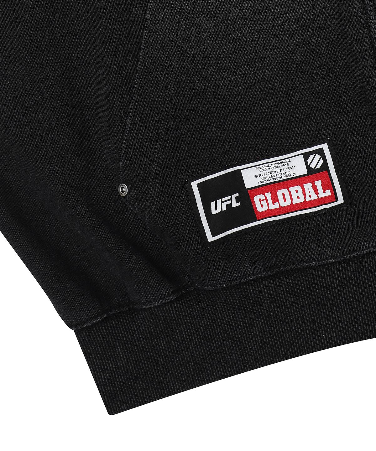유에프씨 스포츠(UFC SPORT) UFC 데님라이크 오버핏 후드 집업 블랙 U2TTX1305BK