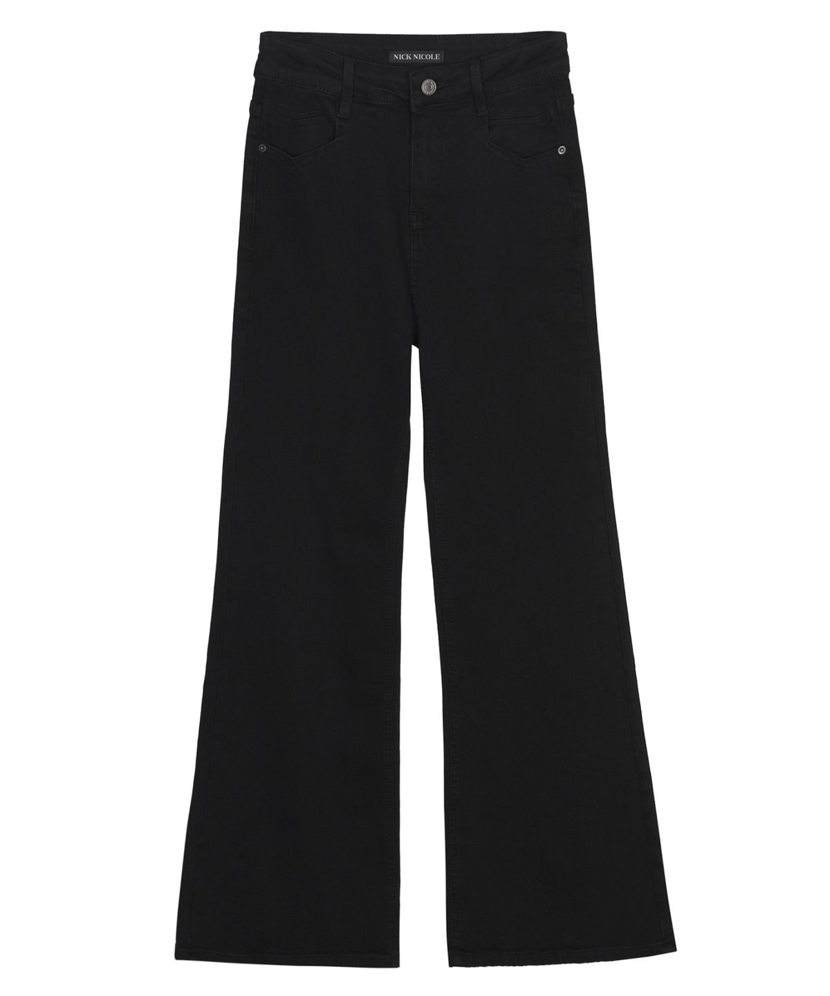 닉앤니콜(NICK&NICOLE) REFINED SEMI FLARE DENIM PANTS_BLACK