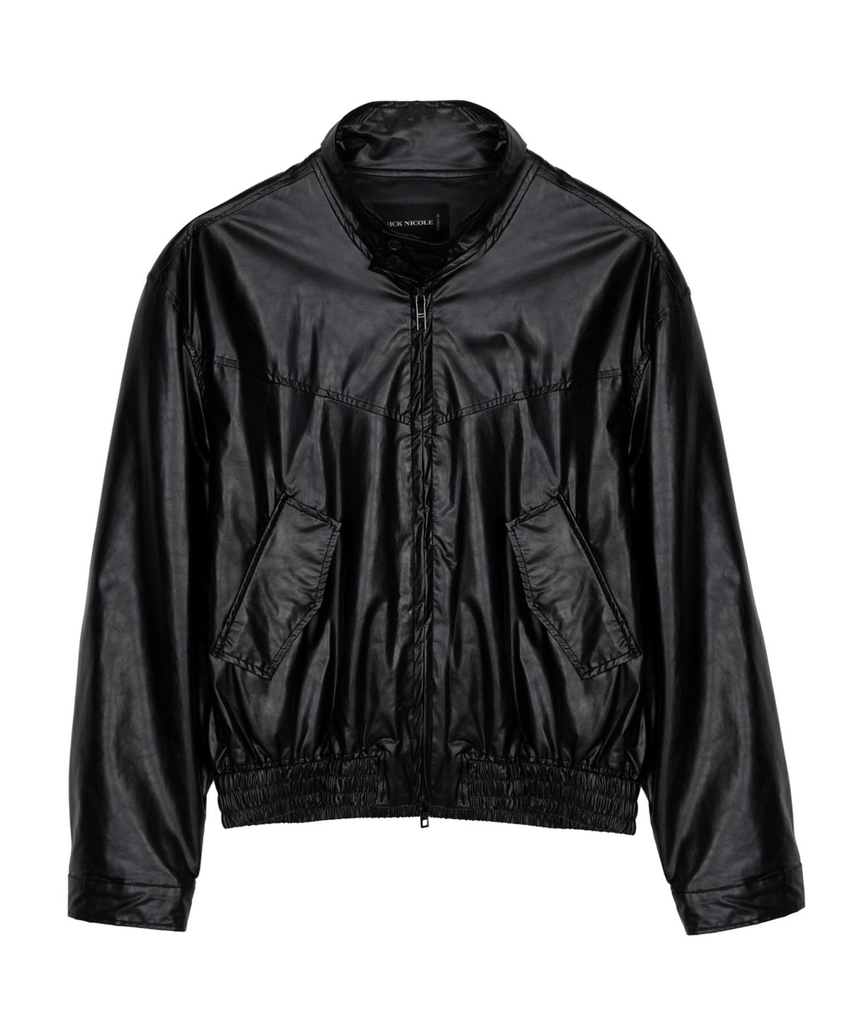 닉앤니콜(NICK&NICOLE) FAUX LEATHER BLOUSON JACKET_BLACK