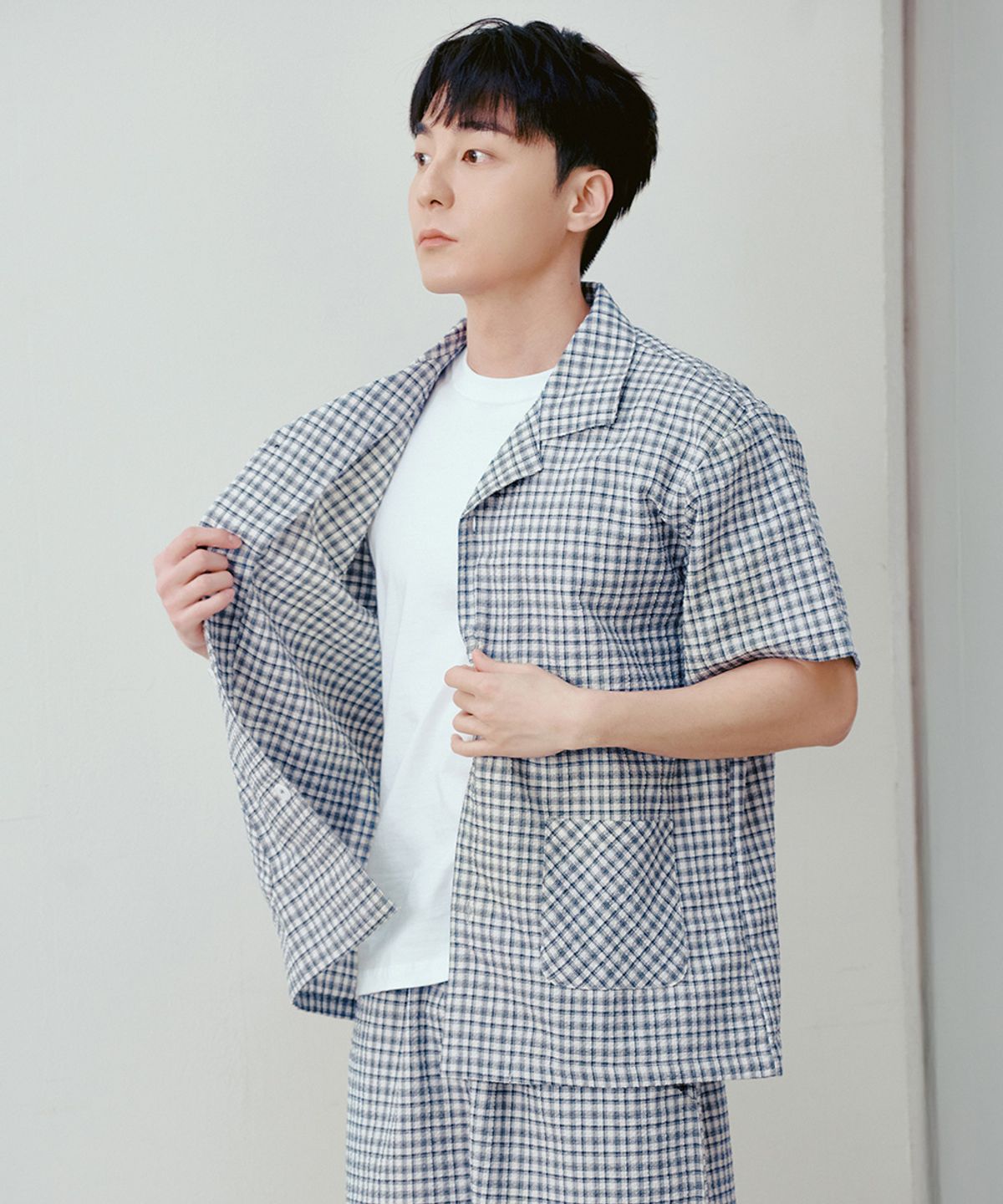비와이씨(BYC) 시어서커 반팔 잠옷세트 네이비 (남녀공용)