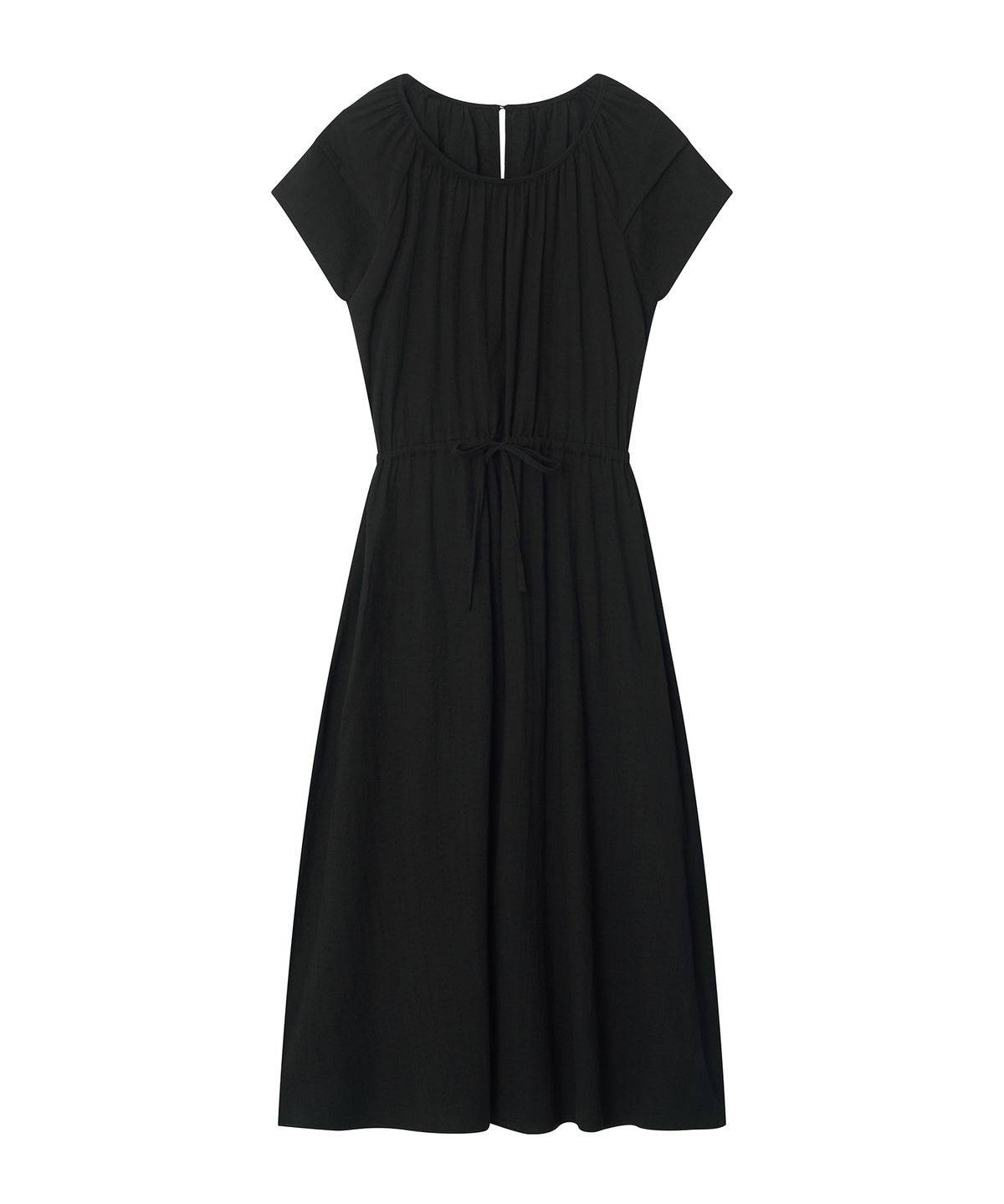 마롯(MARROT) Raglan Dobby Cotton Dress_Black