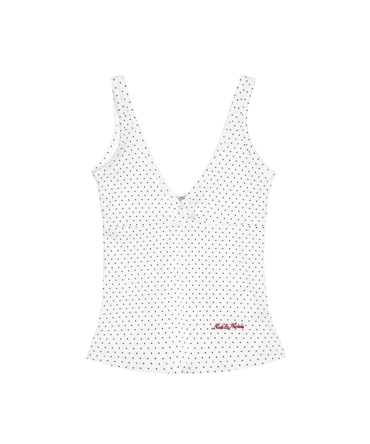 닉앤니콜(NICK&NICOLE) DOT SLEEVELESS TOP_WHITE