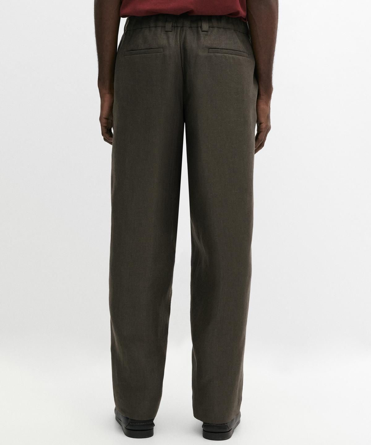 마시모두띠(MASSIMO DUTTI) 헤링본 린넨 팬츠