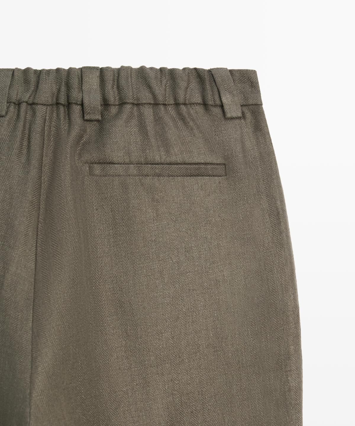 마시모두띠(MASSIMO DUTTI) 헤링본 린넨 팬츠
