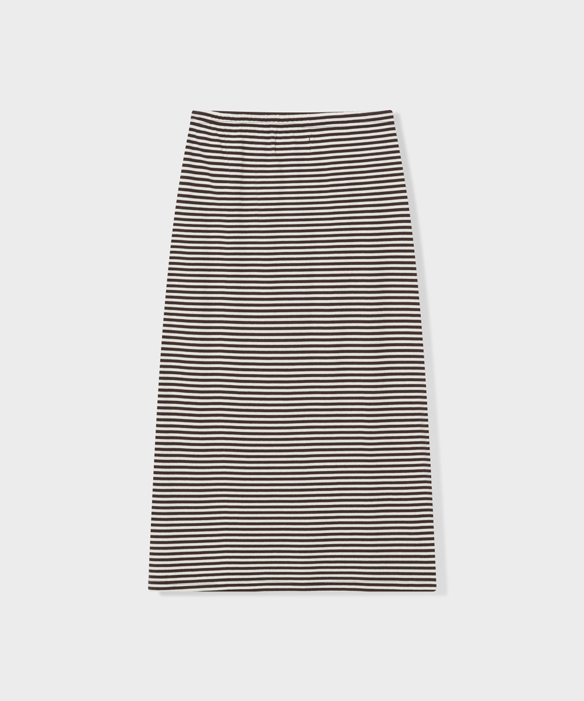 글런든(GRUNDEN) STRIPE LOGO SKIRT (BROWN)