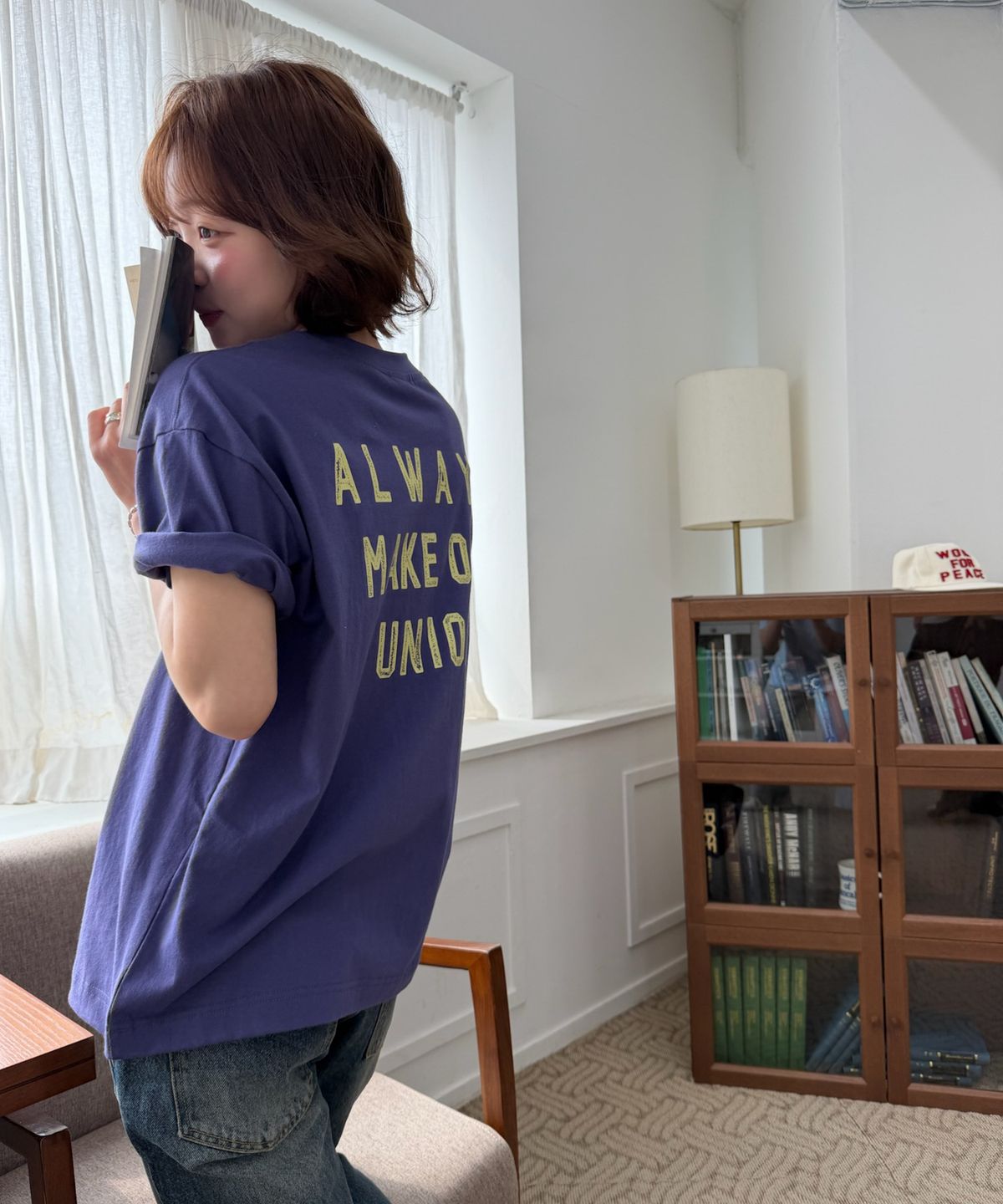 아모우(AMOU) HOLIDAY Half T- Shirts Purple