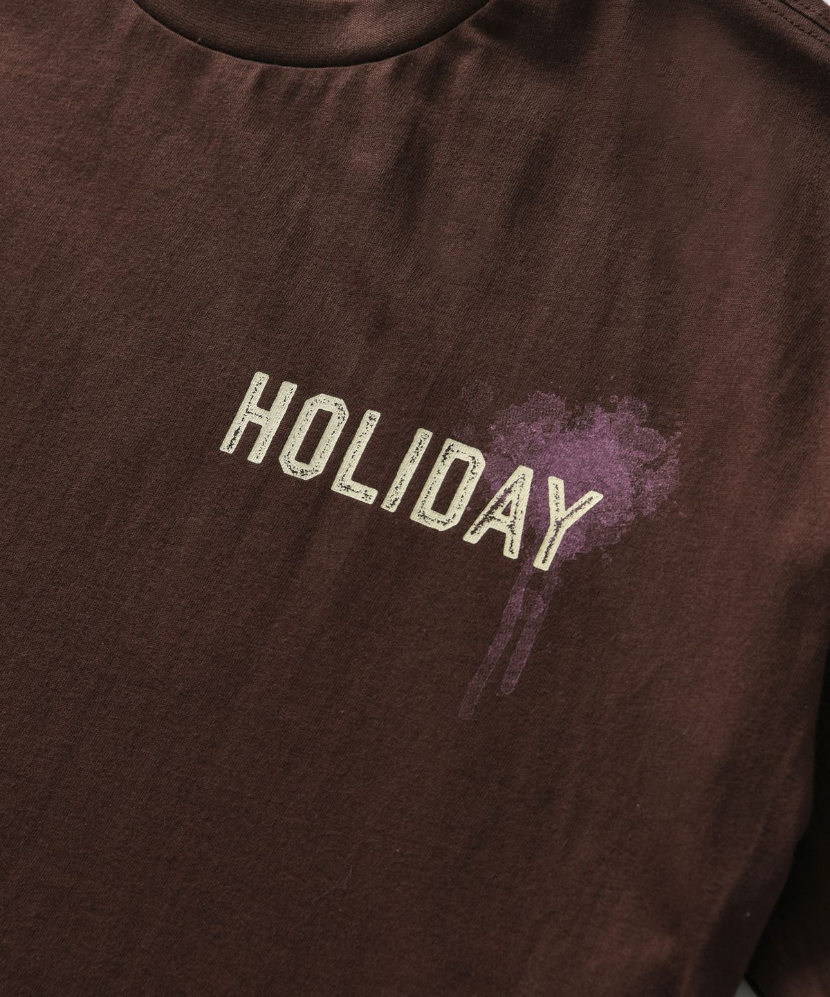 아모우(AMOU) HOLIDAY Half T-Shirts Brown