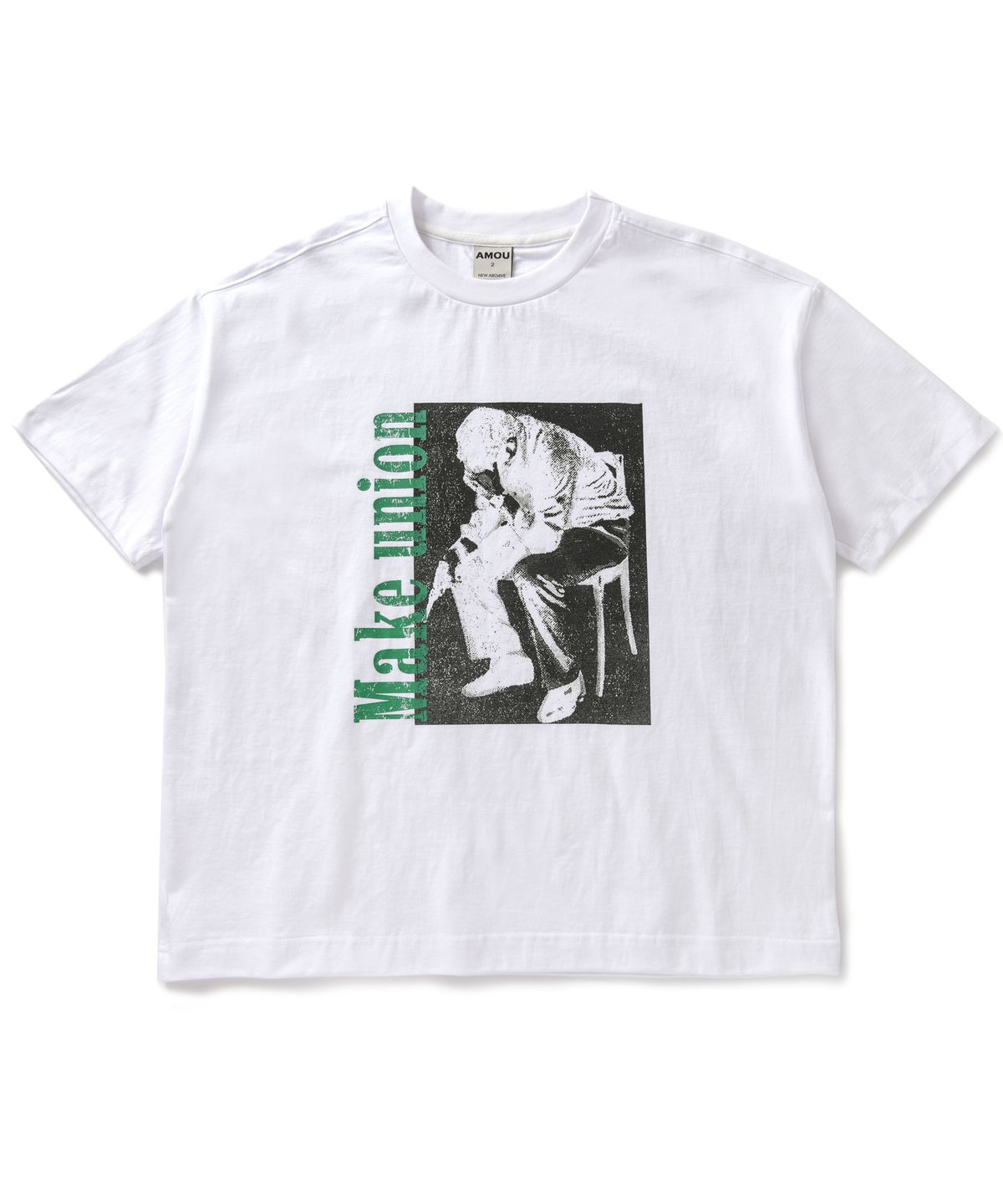 아모우(AMOU) Trouble Half T-Shirts White