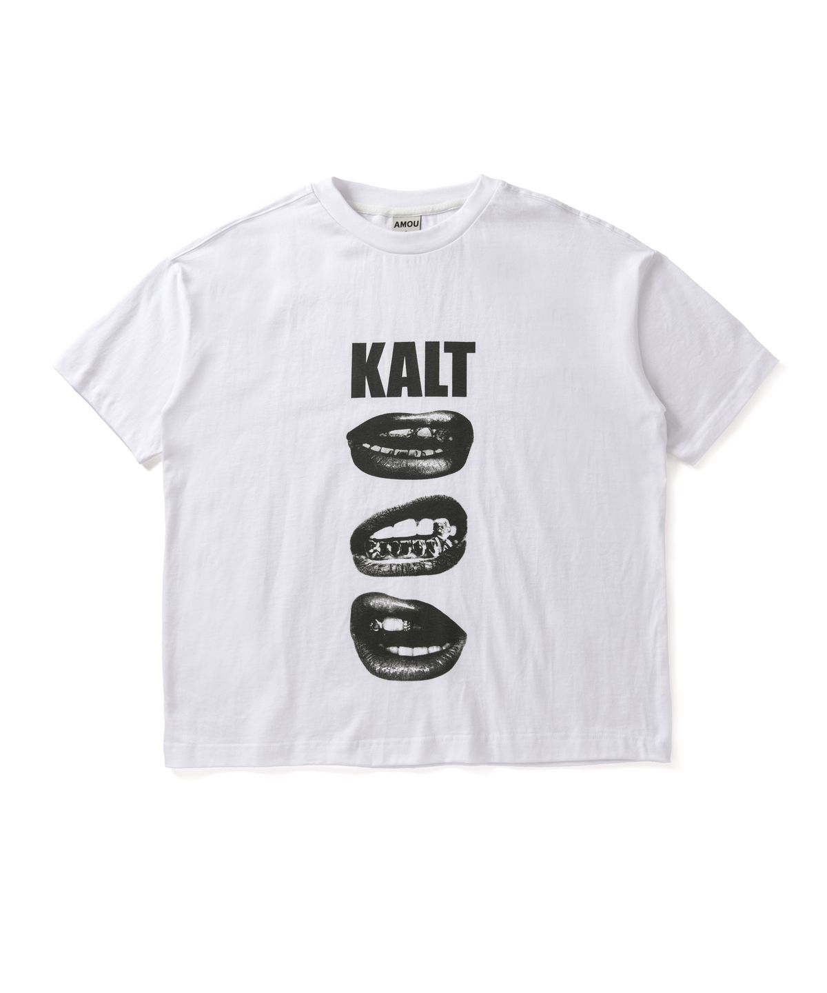 아모우(AMOU) KALT Lips Half T-Shirts White