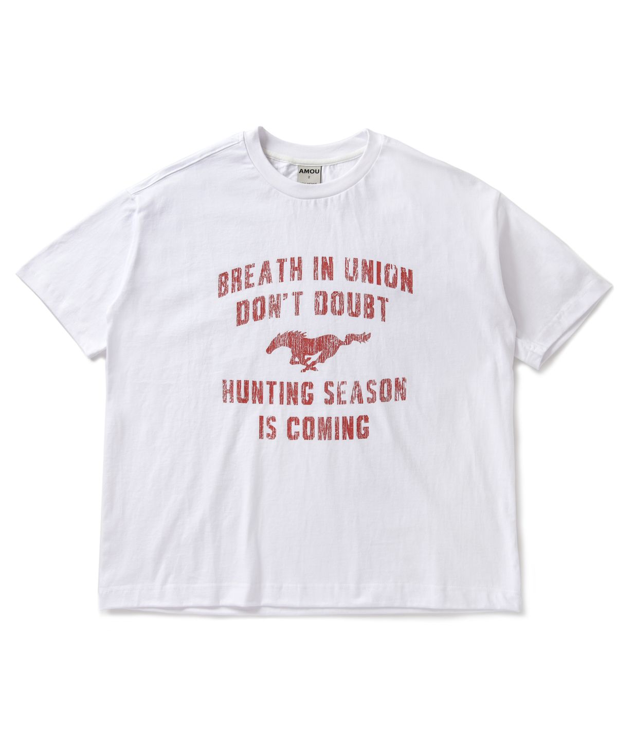아모우(AMOU) Vintage Horse Half T-Shirts White