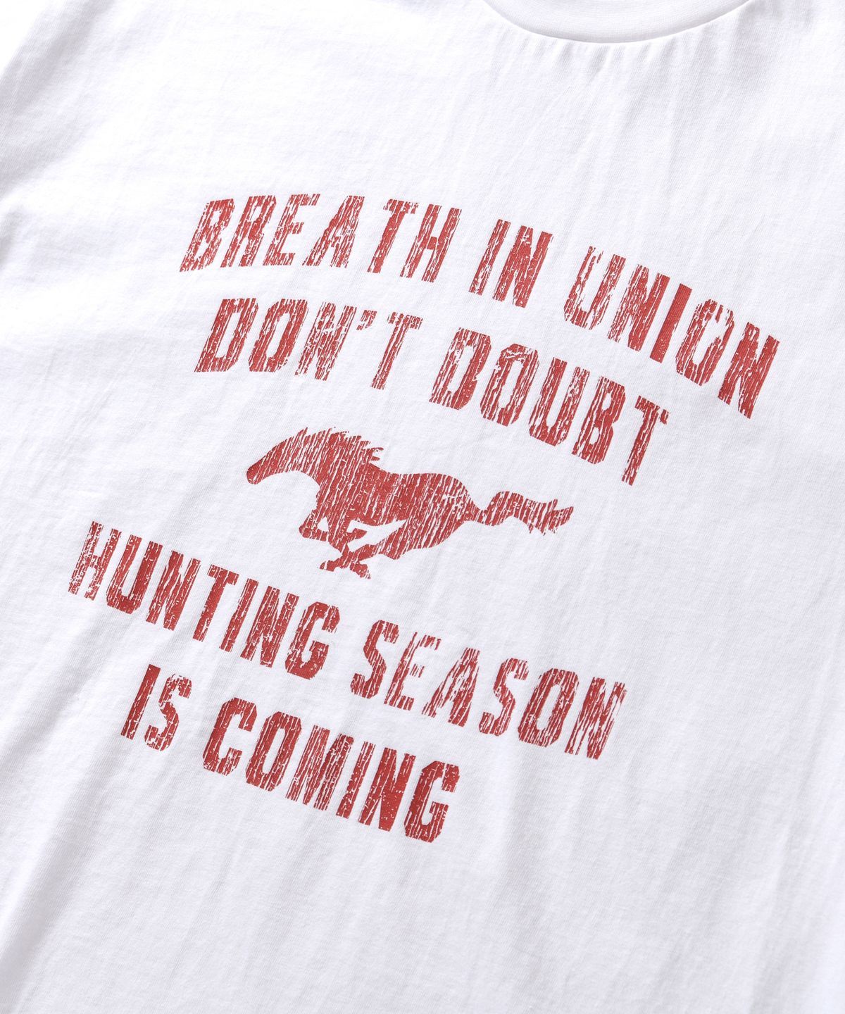 아모우(AMOU) Vintage Horse Half T-Shirts White