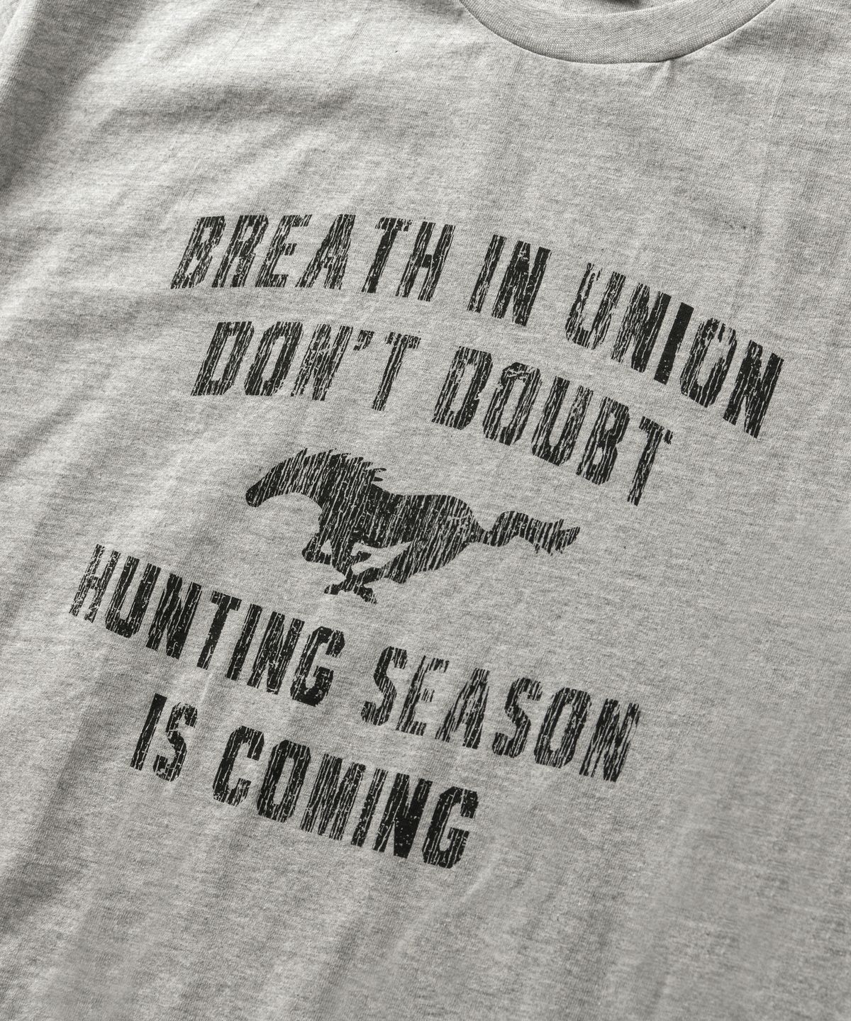 아모우(AMOU) Vintage Horse Half T-Shirts Gray