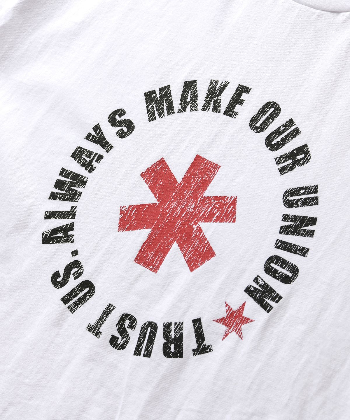 아모우(AMOU) Lettering Circle Half T-Shirts White