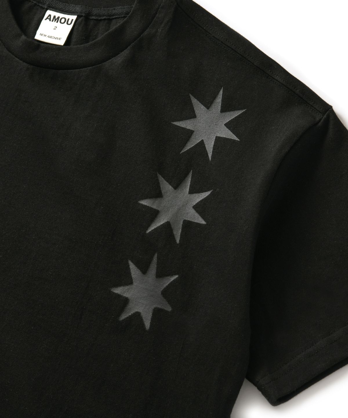 아모우(AMOU) Motion Half T-Shirts Black