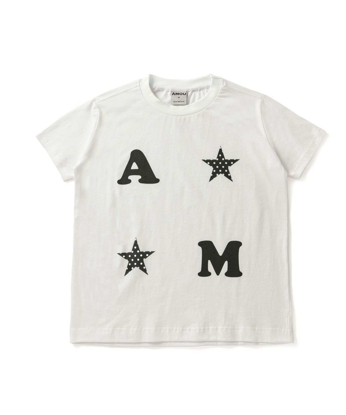 아모우(AMOU) AM Star Half T-Shirts White