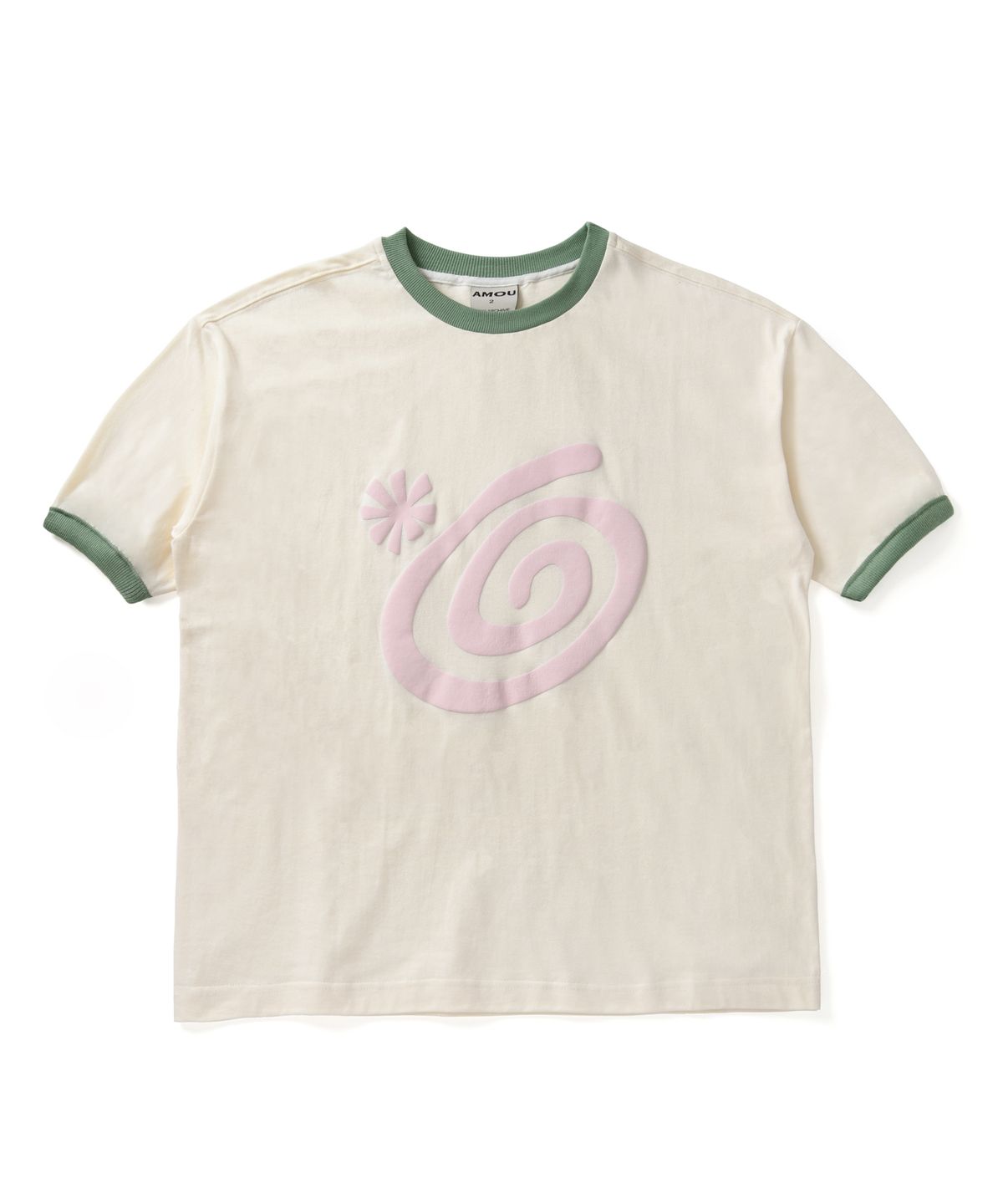 아모우(AMOU) Molly Ringer T-Shirts Ivory