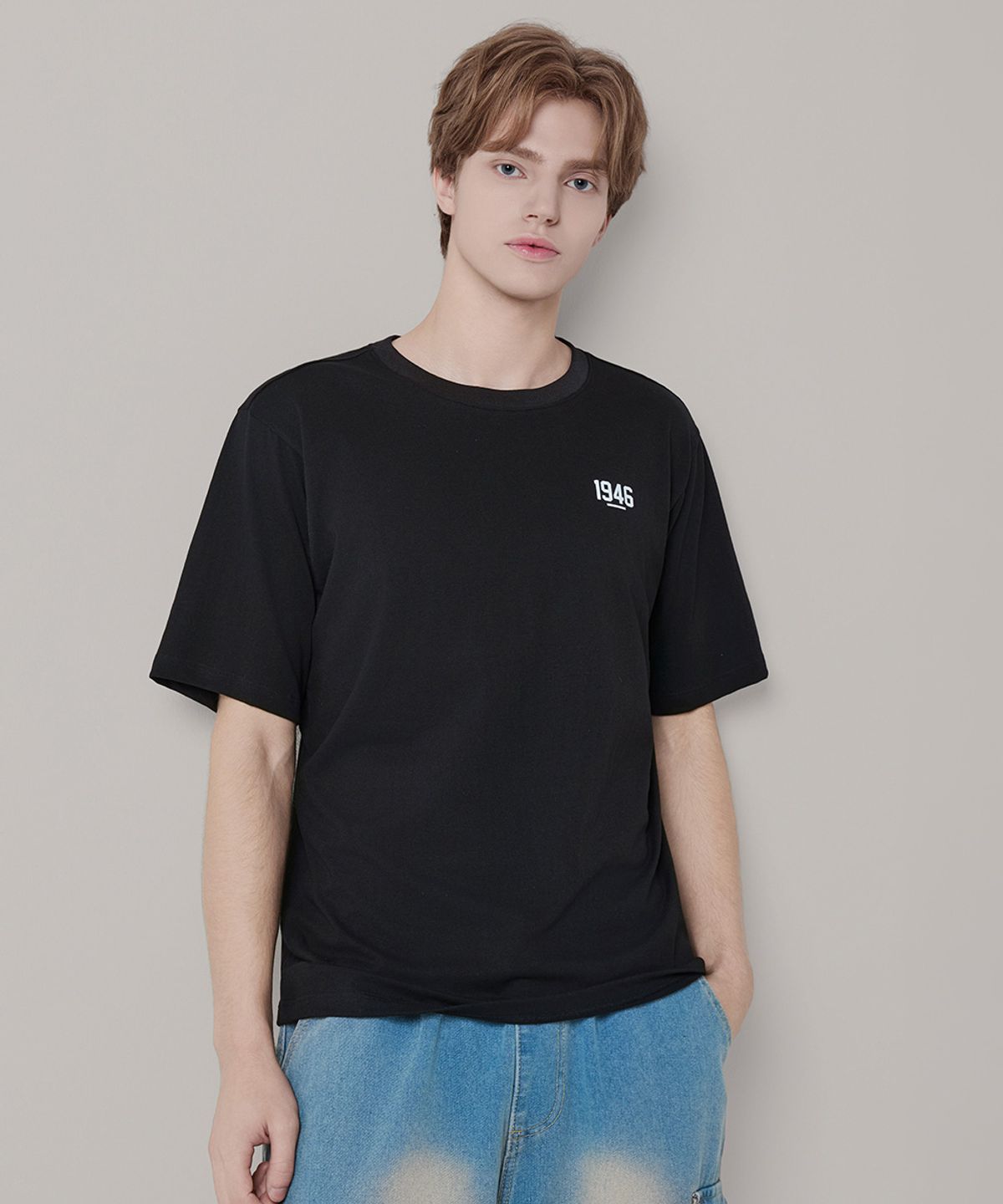 비와이씨(BYC) 크루넥 심플 로고 티셔츠